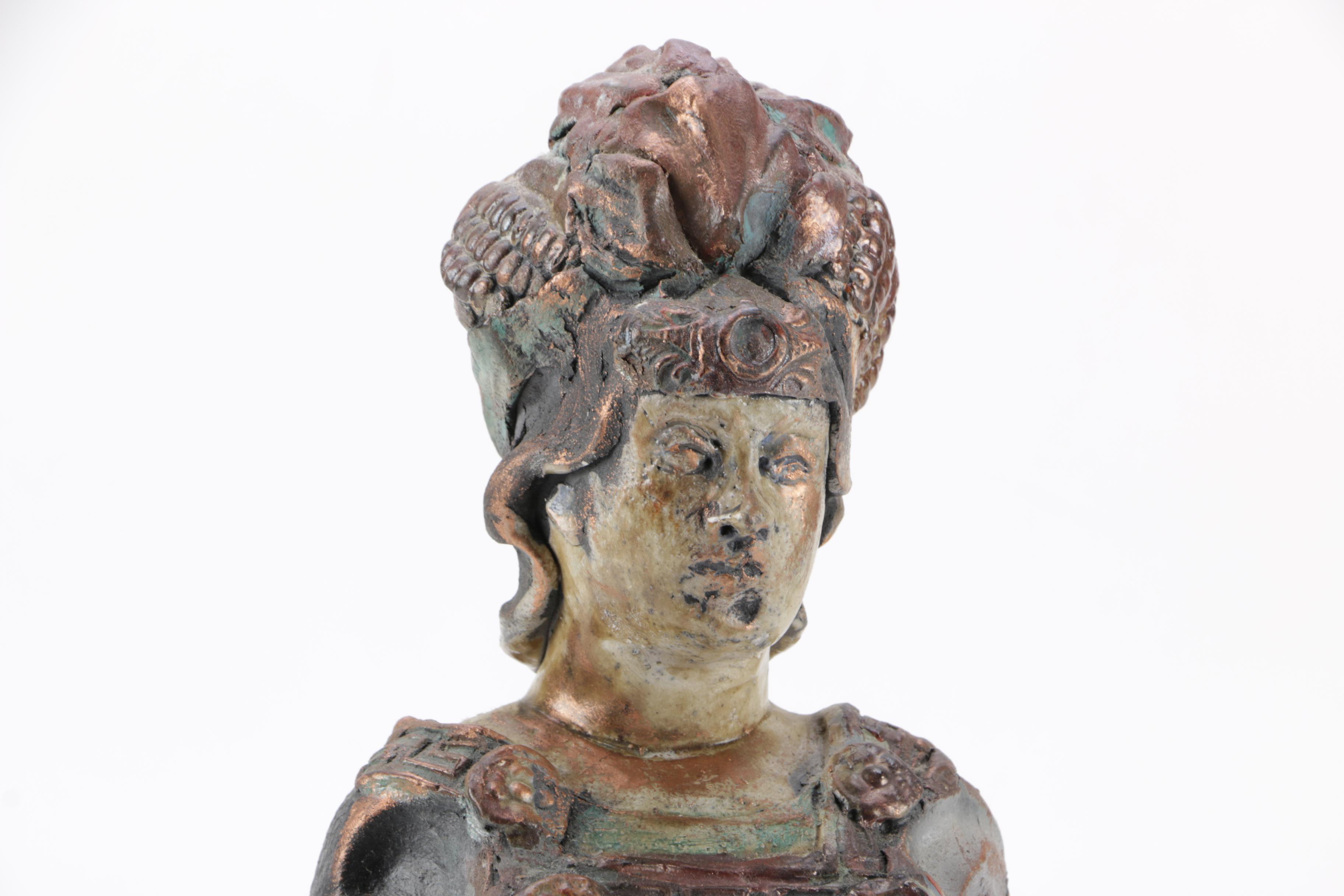 Roman Inspired Figural Ceramic Sculpture