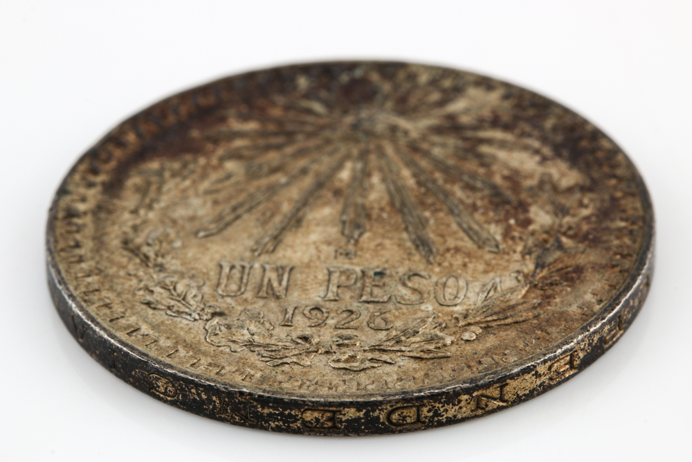 1926 Mexican Silver One Peso Coin