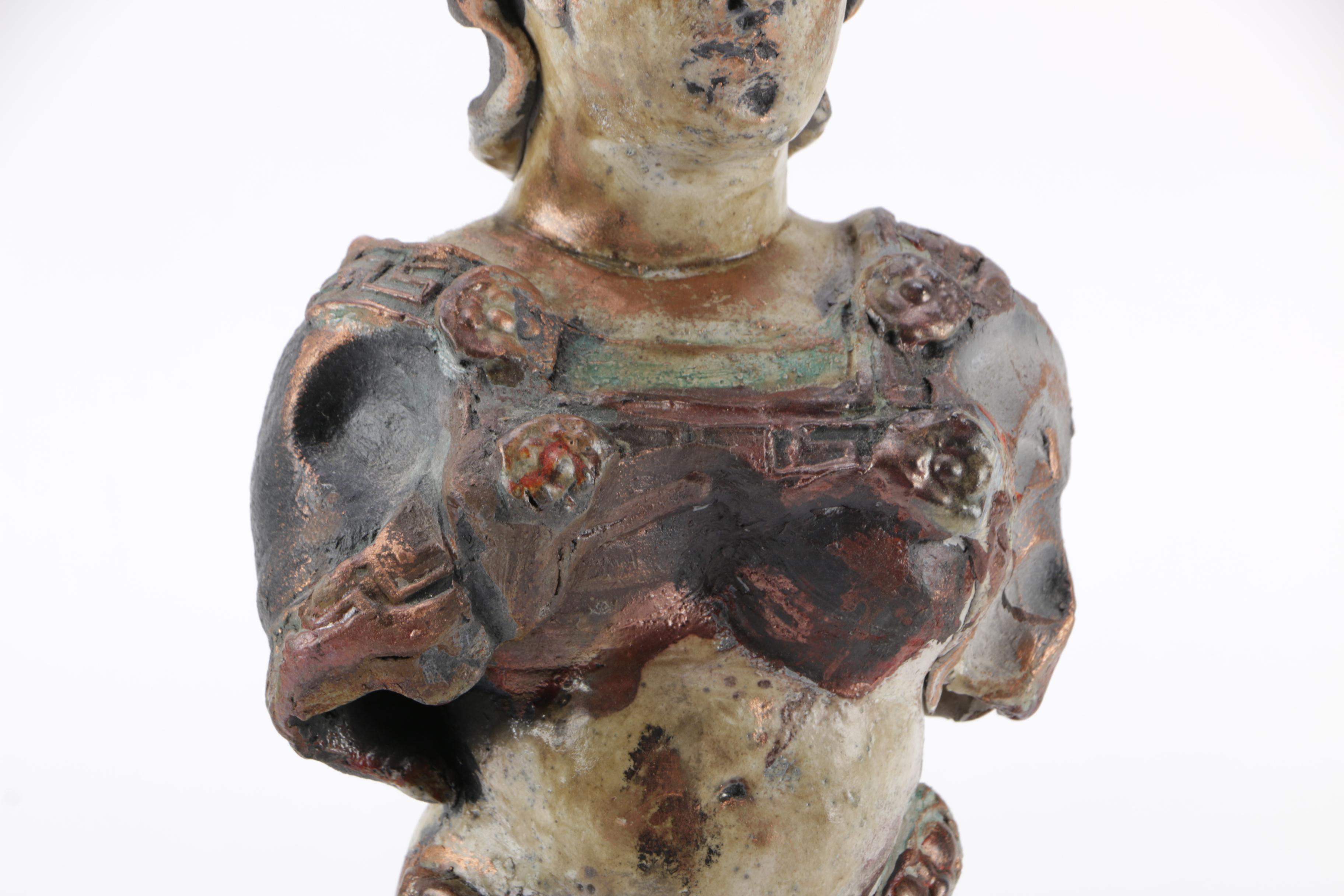 Roman Inspired Figural Ceramic Sculpture