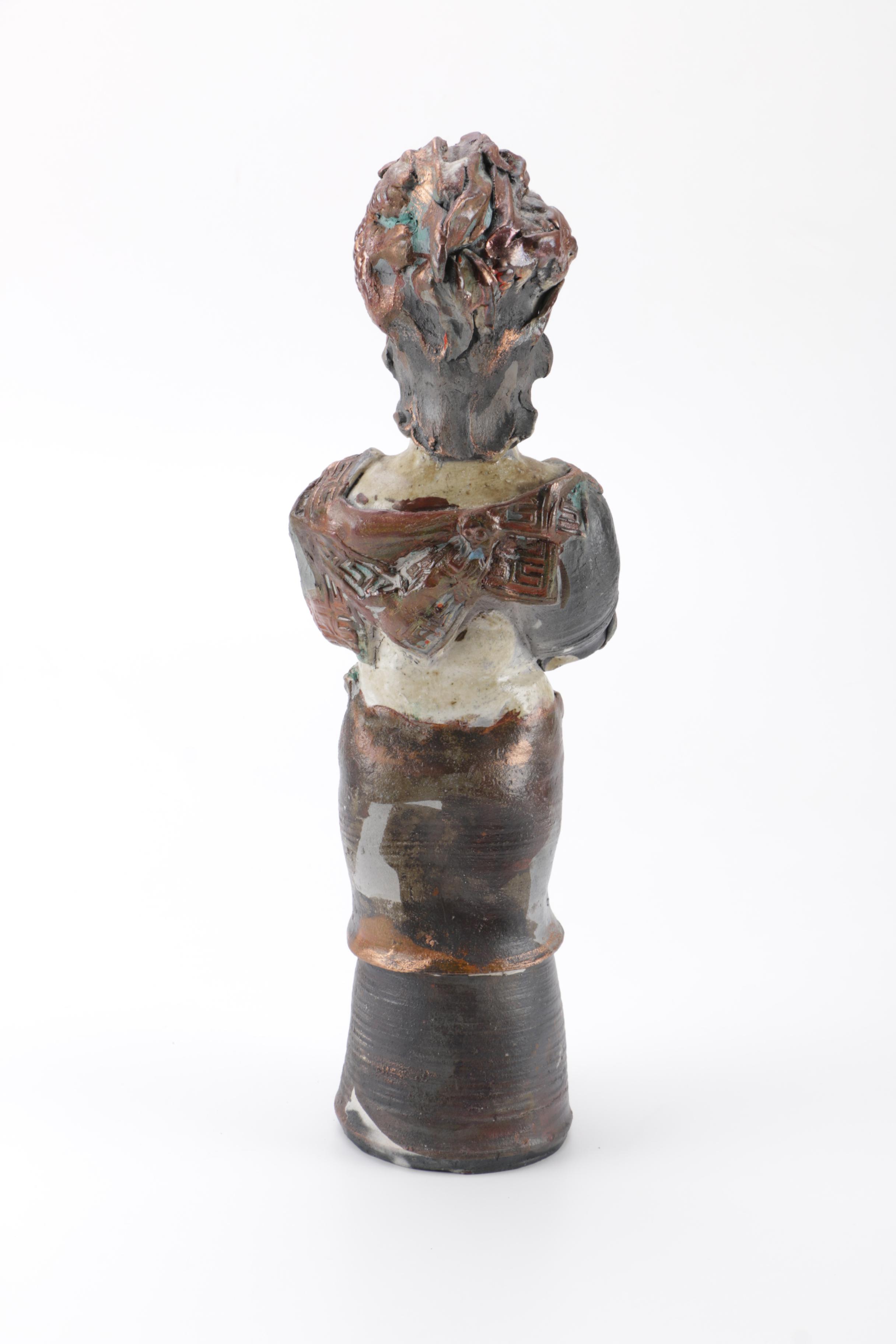 Roman Inspired Figural Ceramic Sculpture