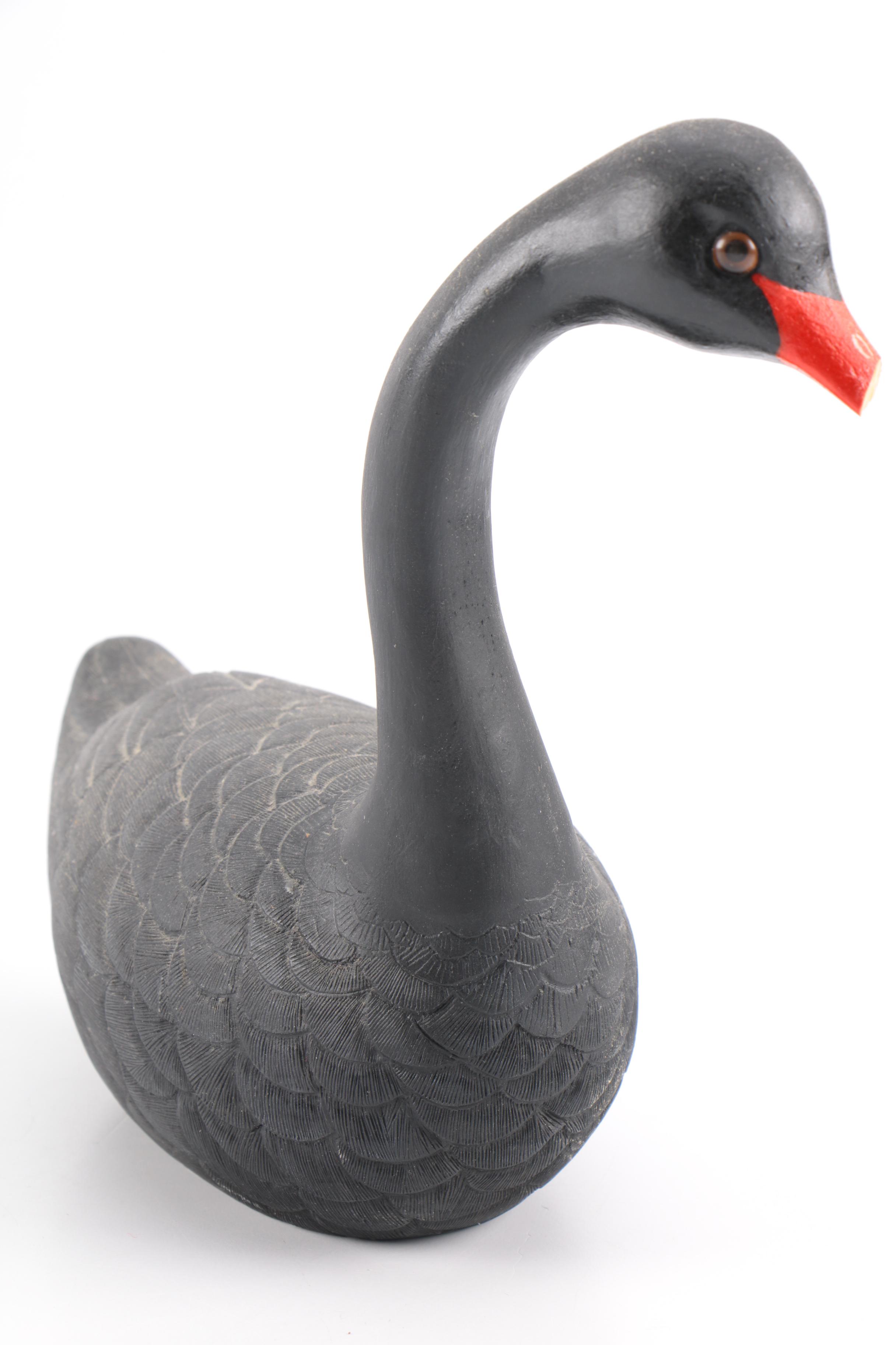 Wooden Black Swan Decoy