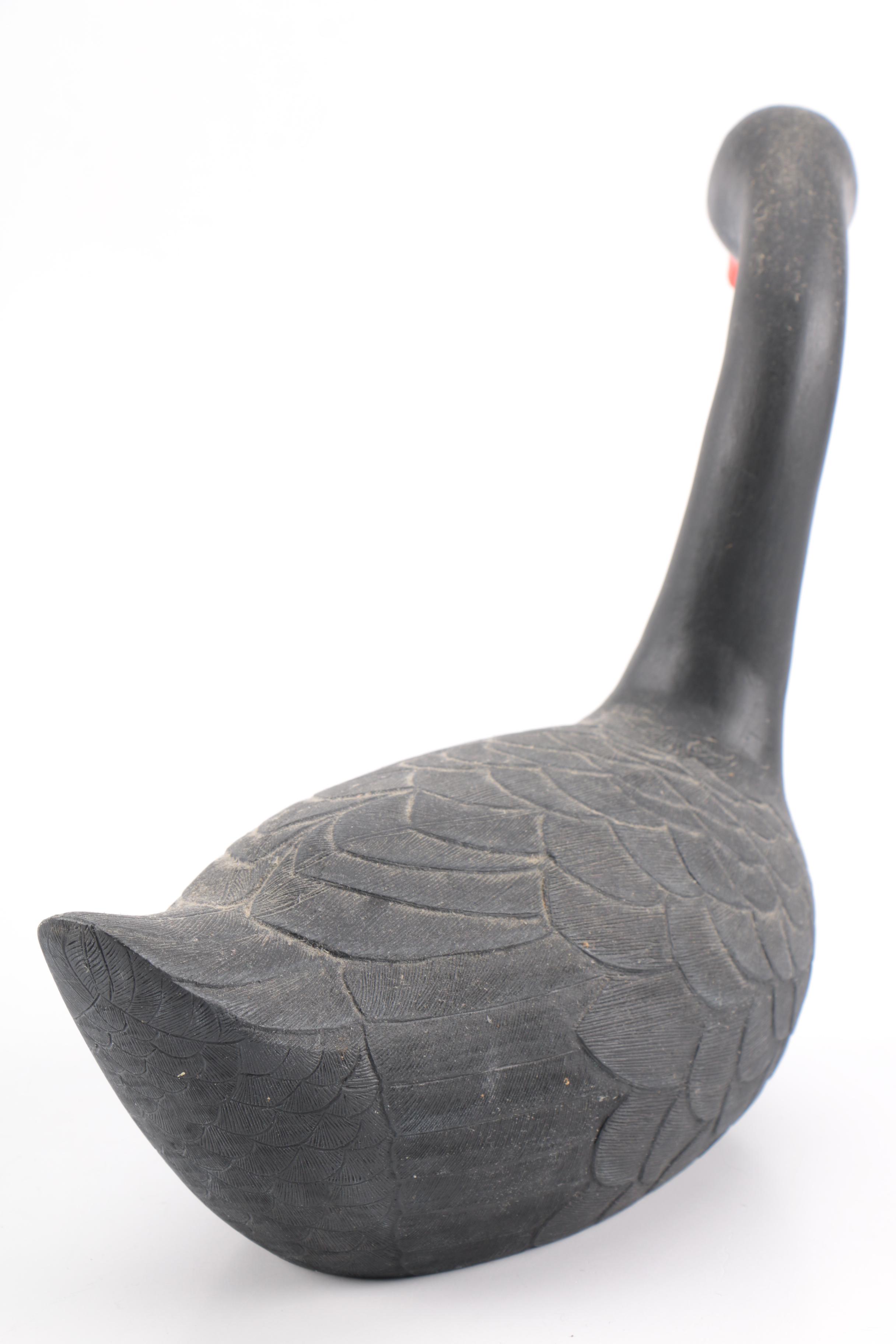 Wooden Black Swan Decoy