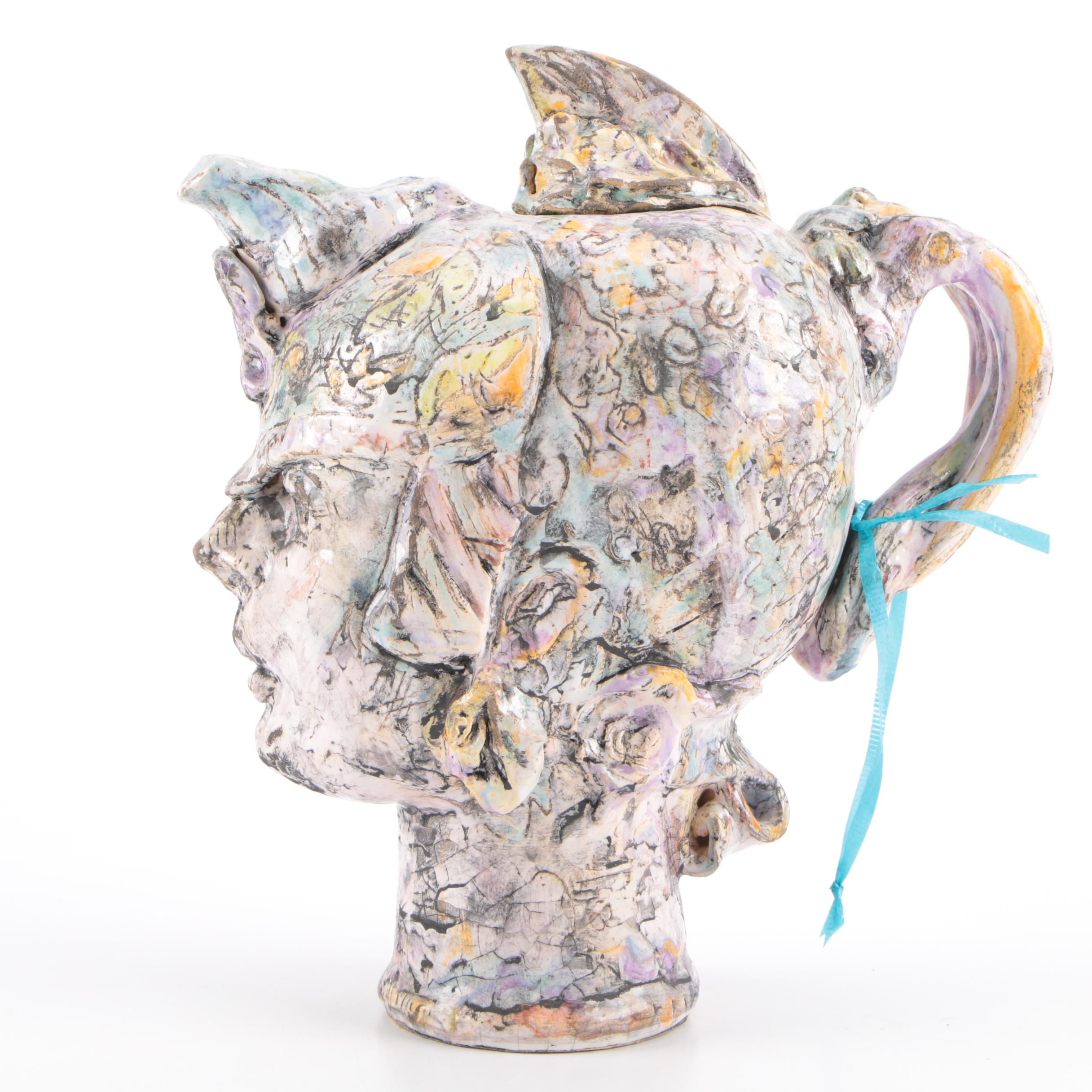 Handbuilt Stoneware Figural Teapot