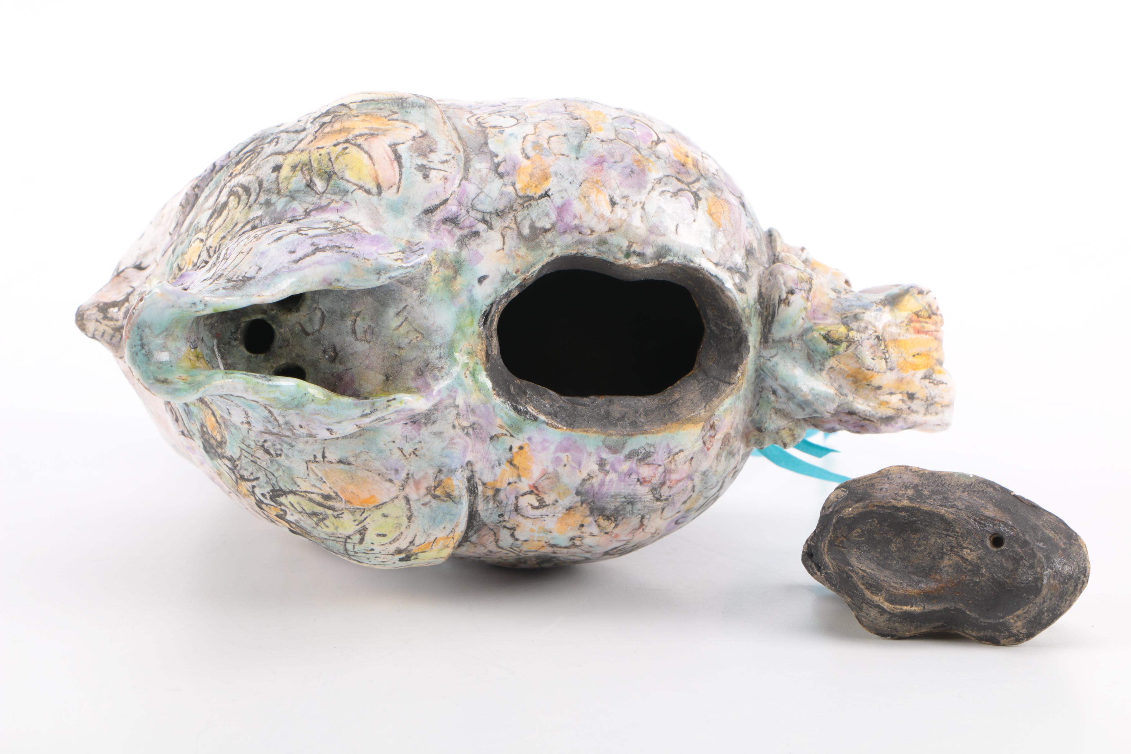 Handbuilt Stoneware Figural Teapot