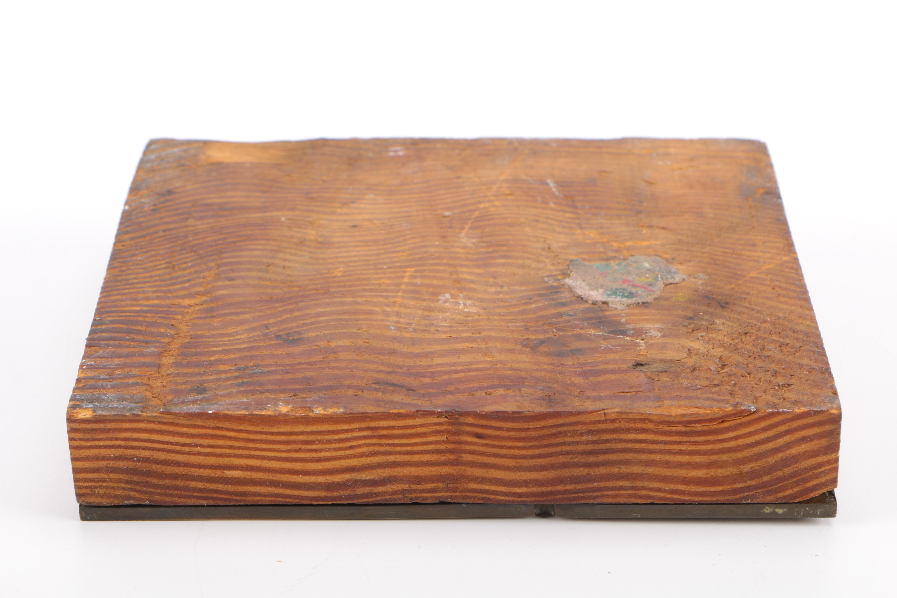 Blown Glass Vase on Wooden Stand