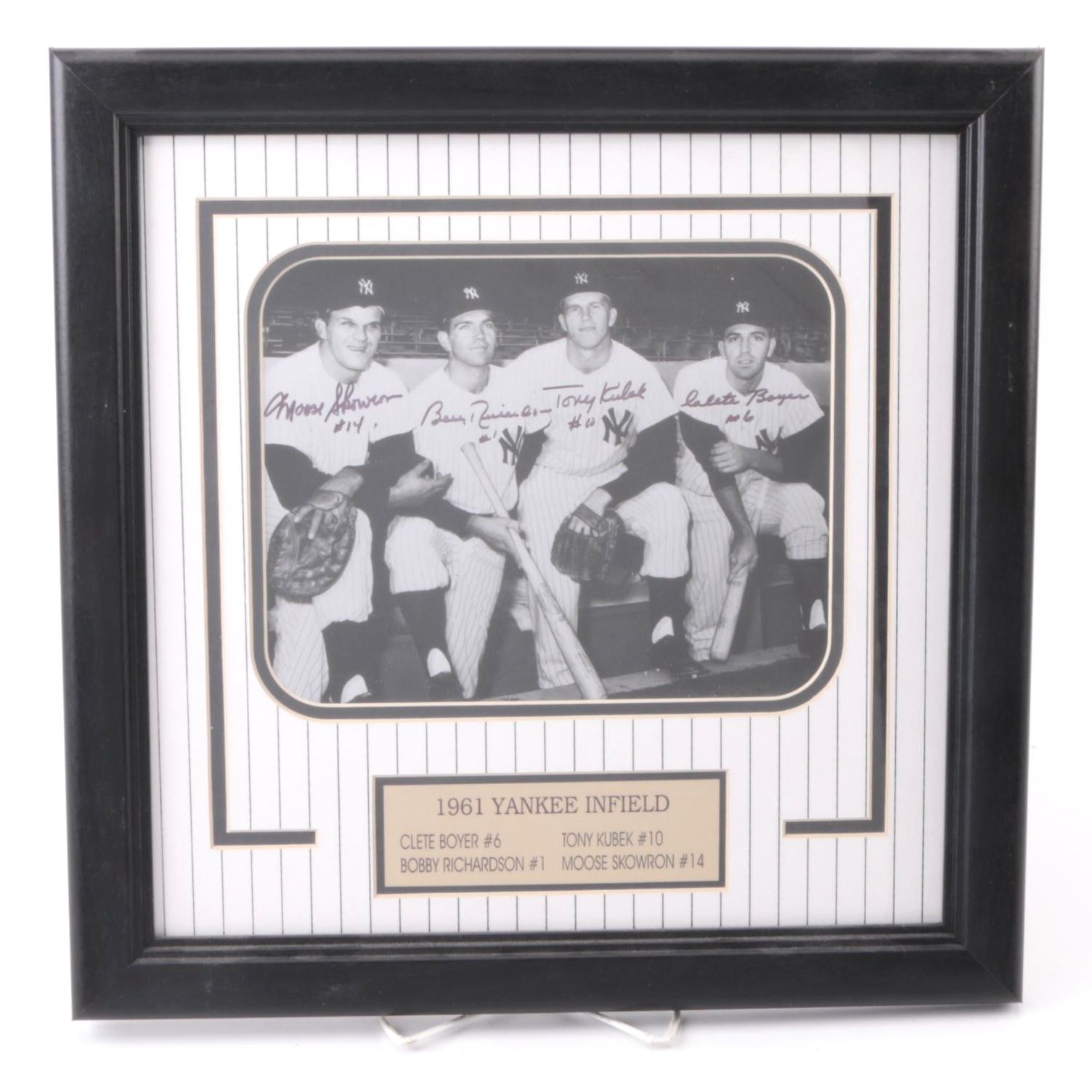 1961 Signed New York Yankees Infielder Photo