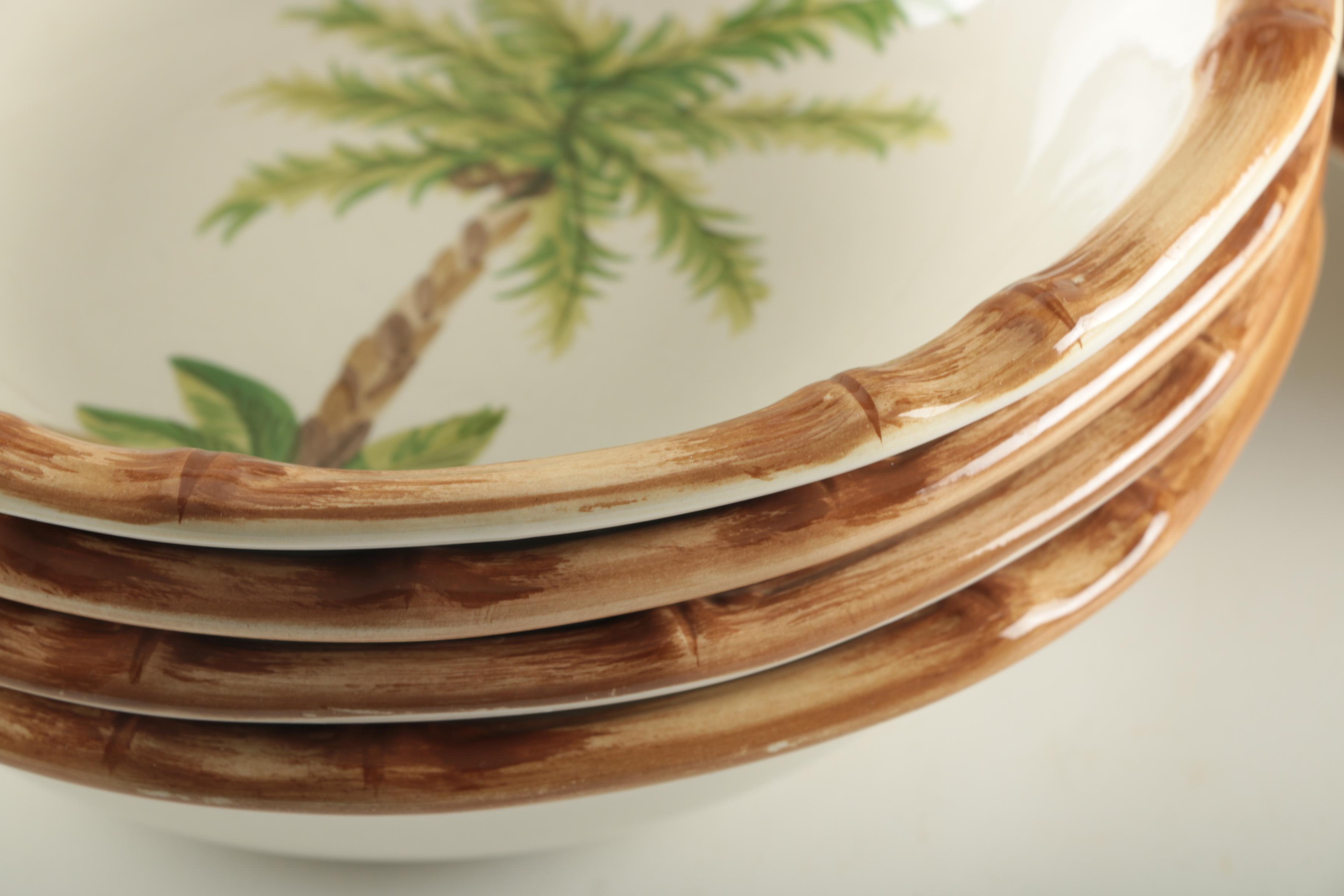Ceramic Palm Tree Dish Ware Assortment
