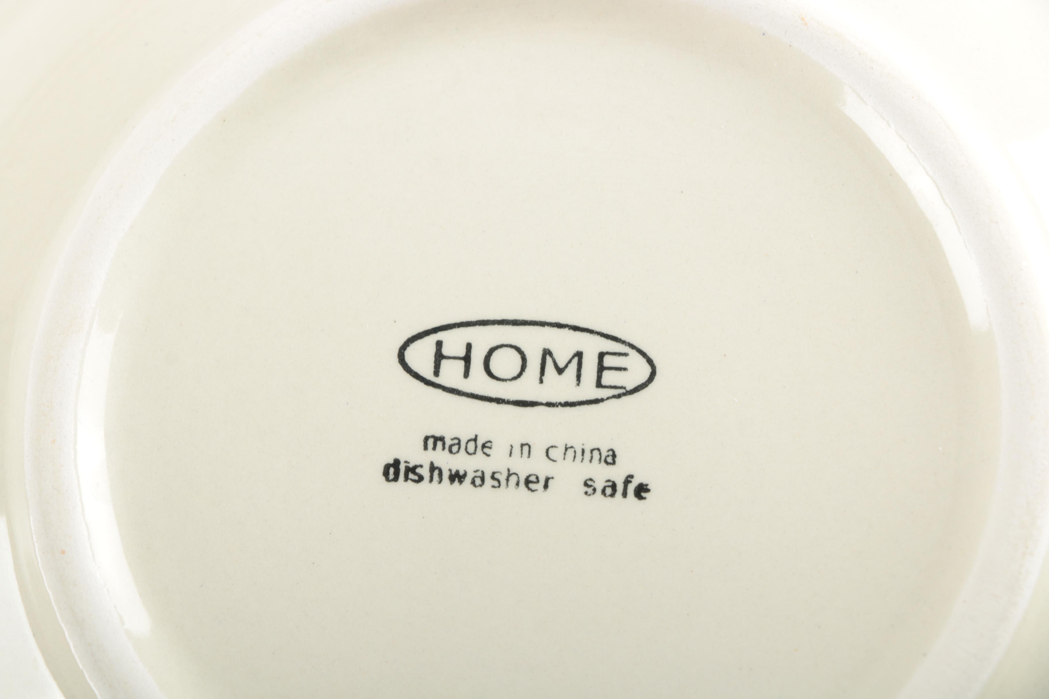 Ceramic Palm Tree Dish Ware Assortment