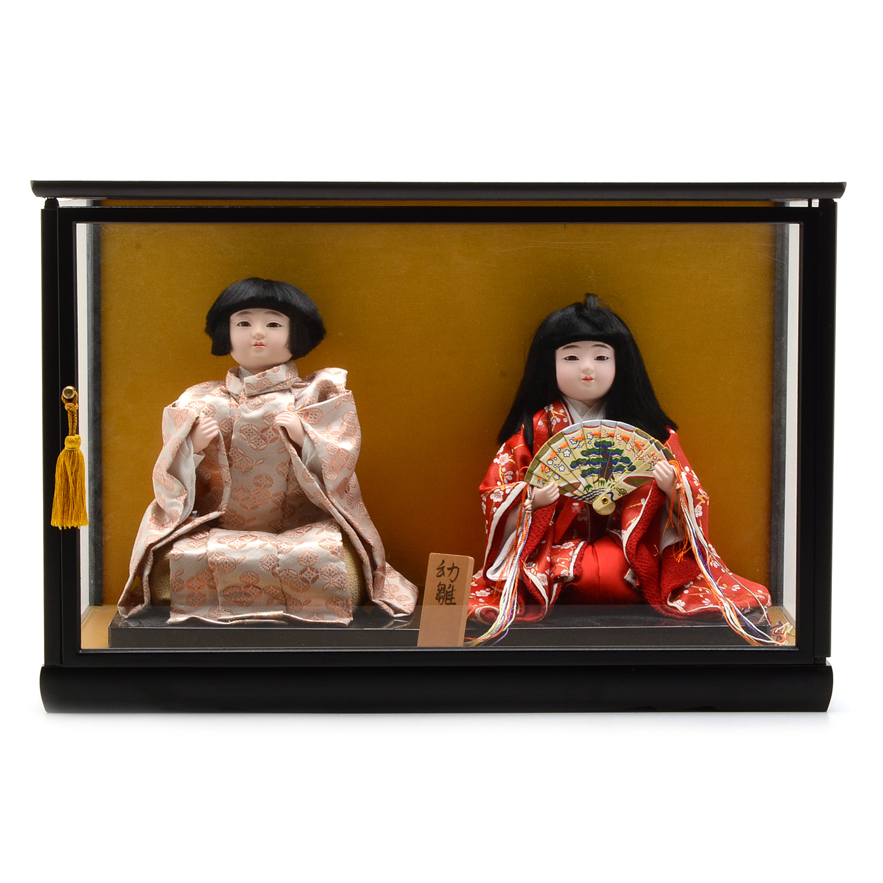 Oyama Ningyo Japanese Oshana Hina Doll Set in Display Case