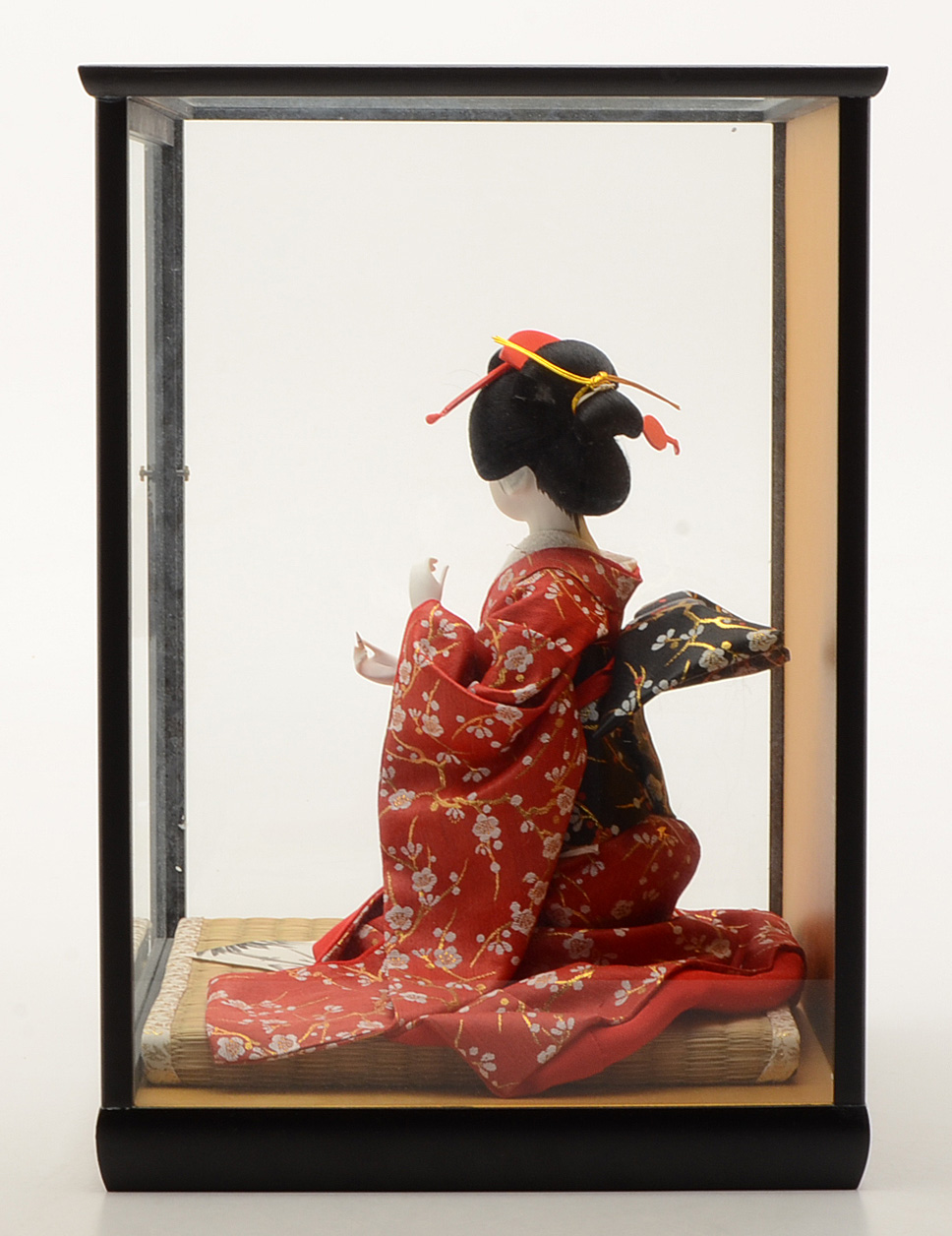 Oyama Ningyo Japanese Doll in Display Case