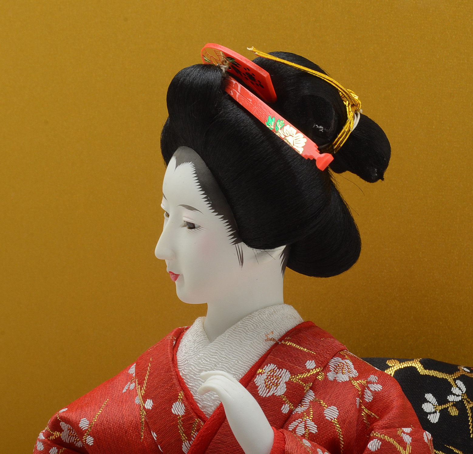 Oyama Ningyo Japanese Doll in Display Case