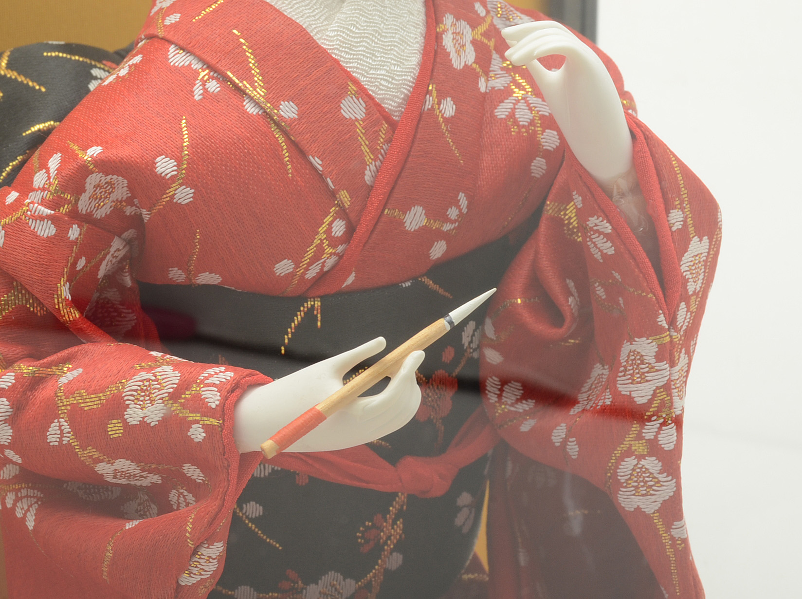 Oyama Ningyo Japanese Doll in Display Case