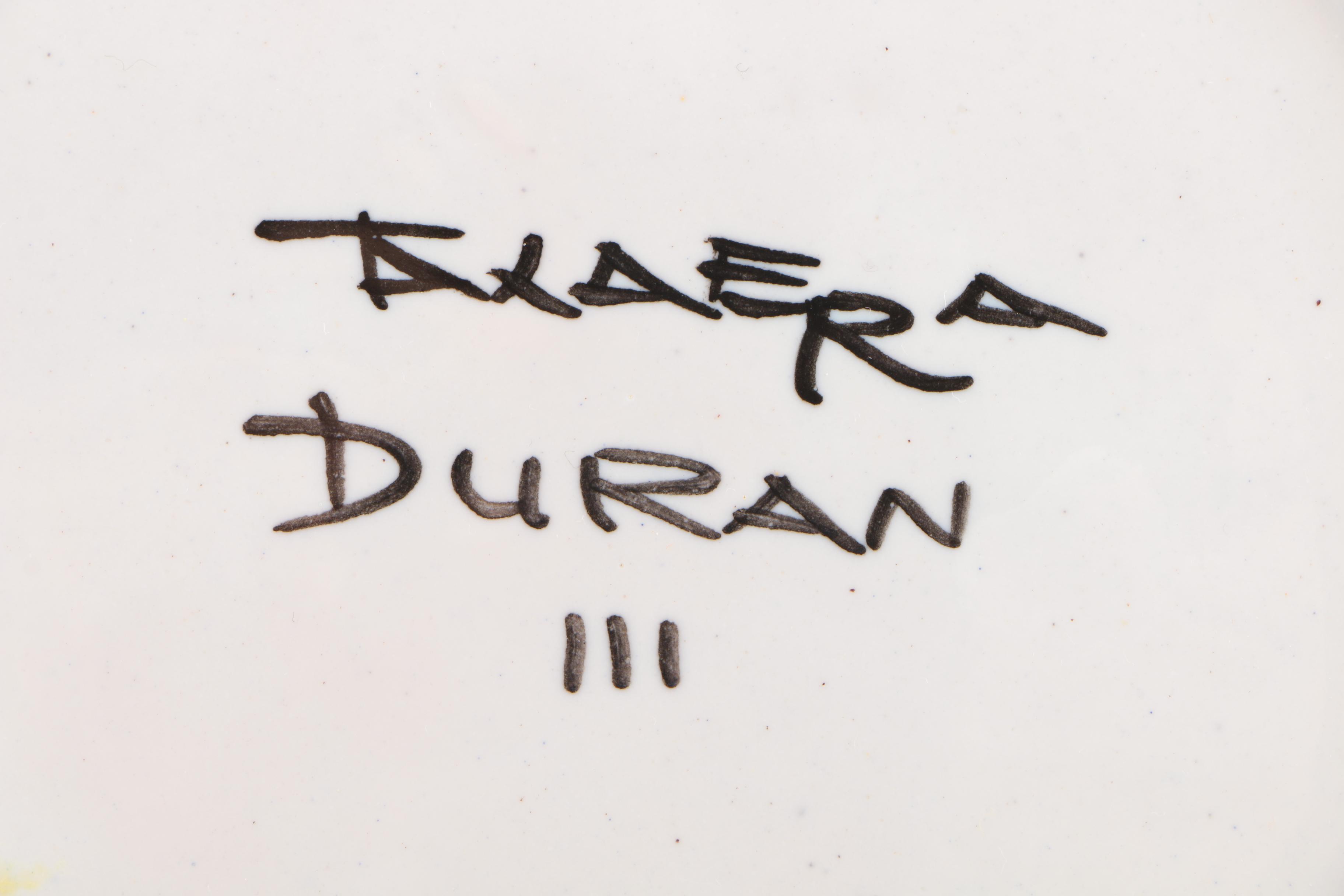 Signed Hand-Painted Deruta-Style Ceramic Plate