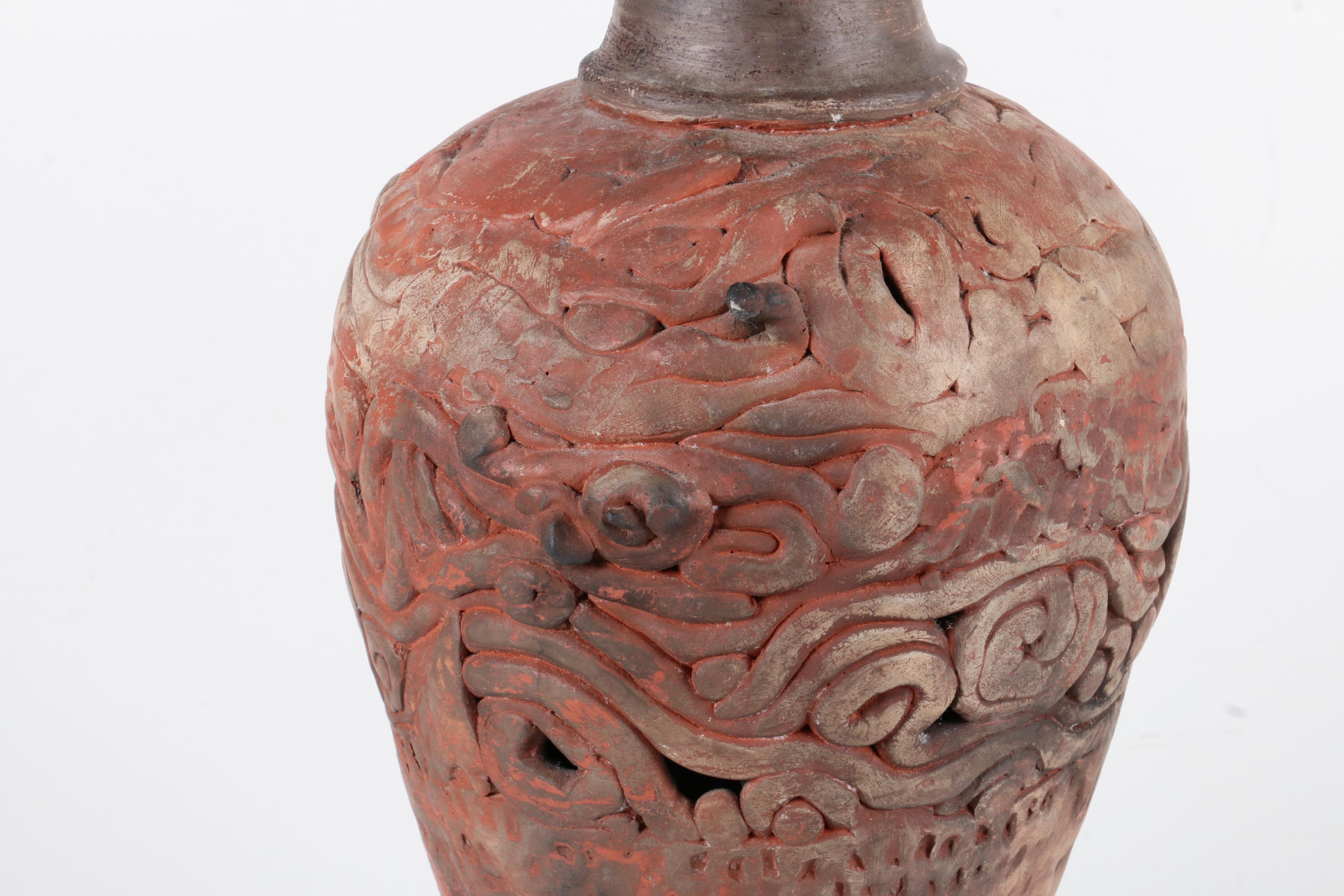 Coil Built Stoneware Vase