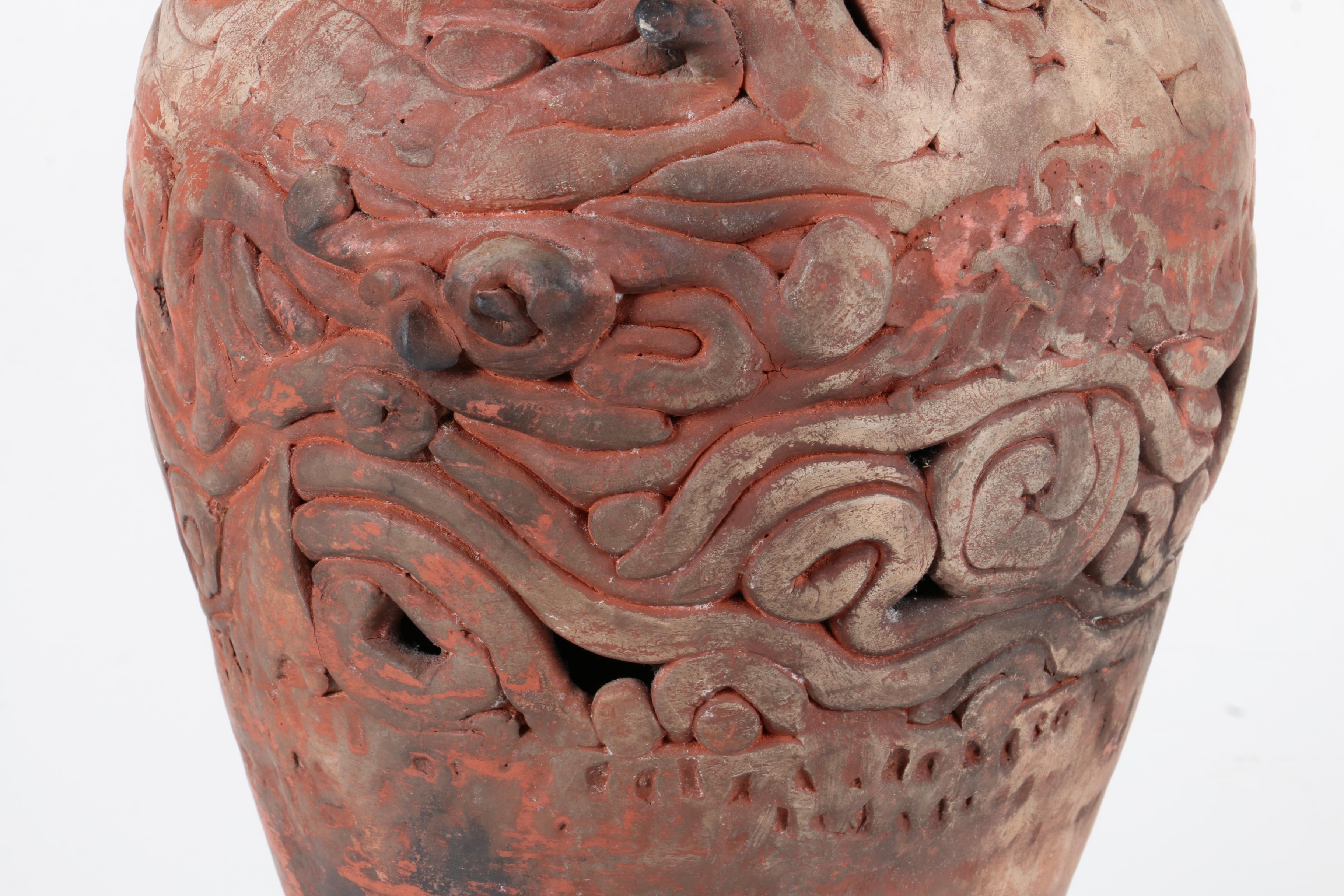 Coil Built Stoneware Vase