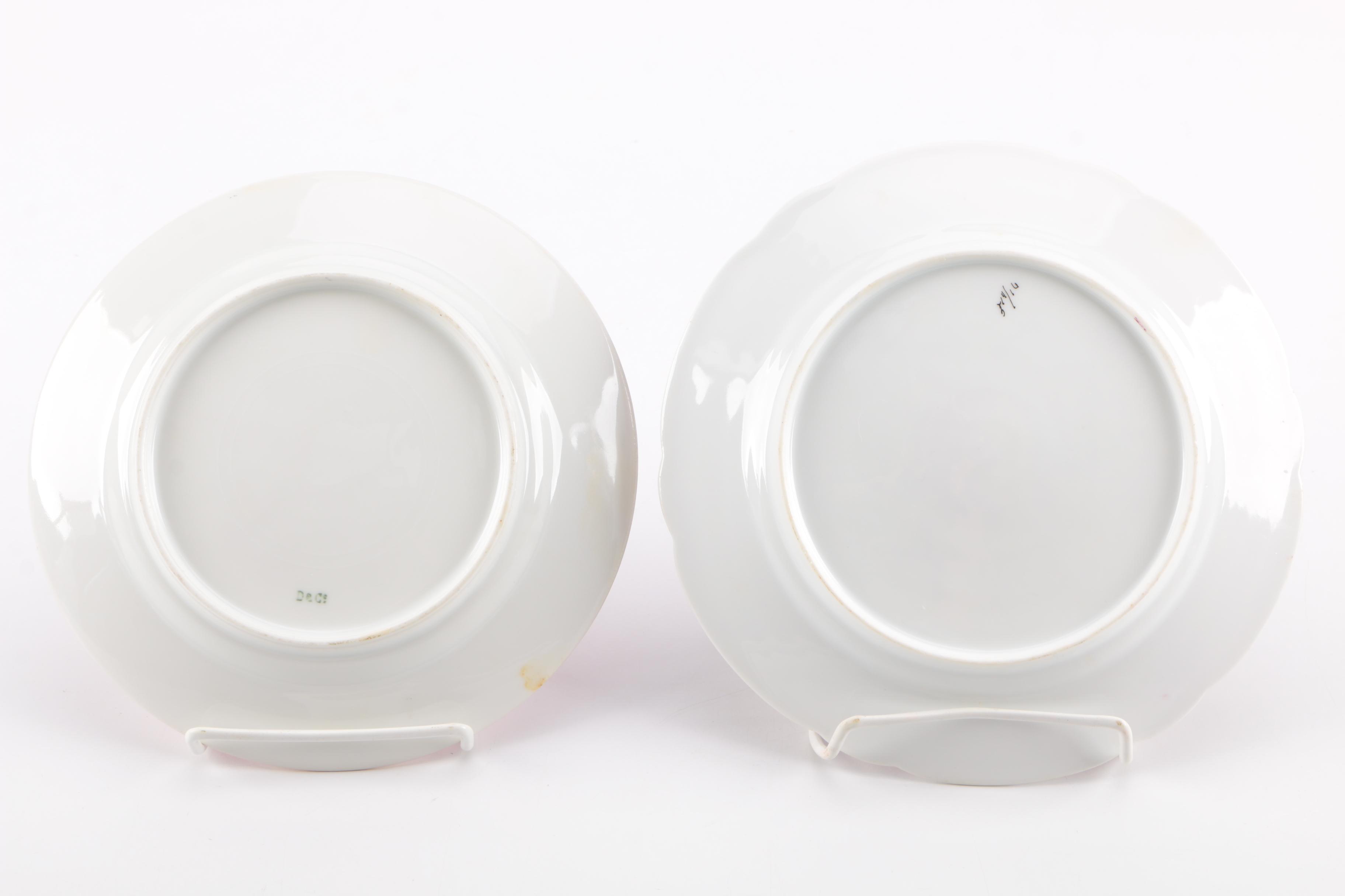 Porcelain Fruit Motif Plates Including Bernardaud & Co. Limoges