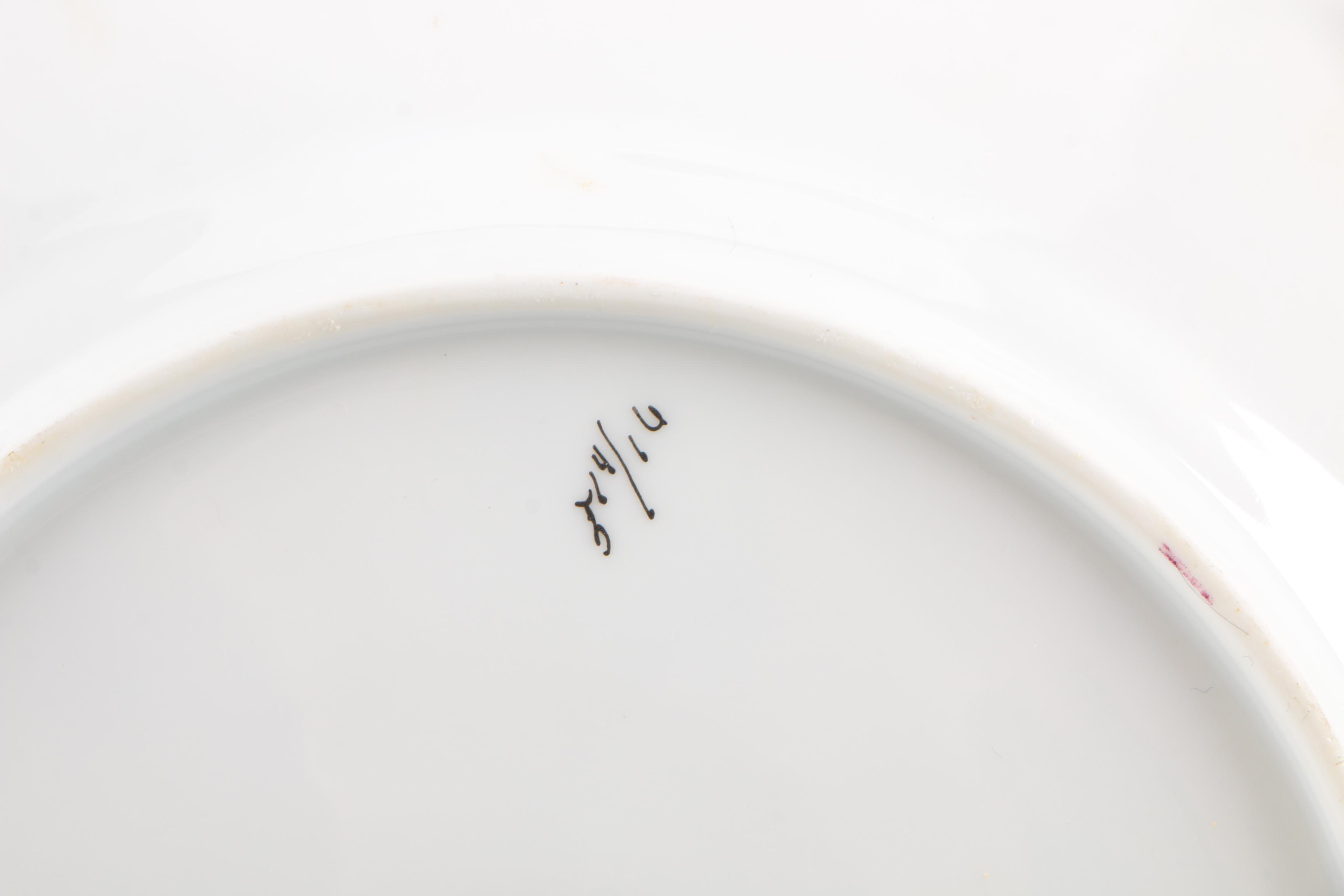 Porcelain Fruit Motif Plates Including Bernardaud & Co. Limoges