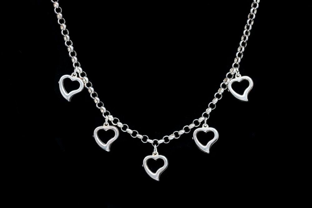 Sterling Silver Heart Charm Necklace