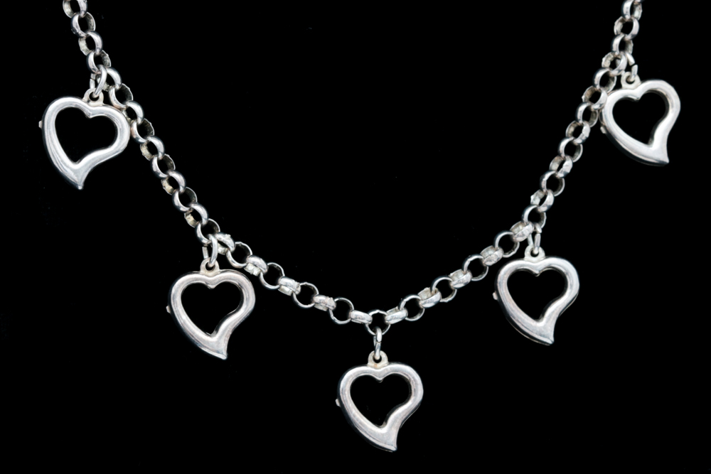 Sterling Silver Heart Charm Necklace