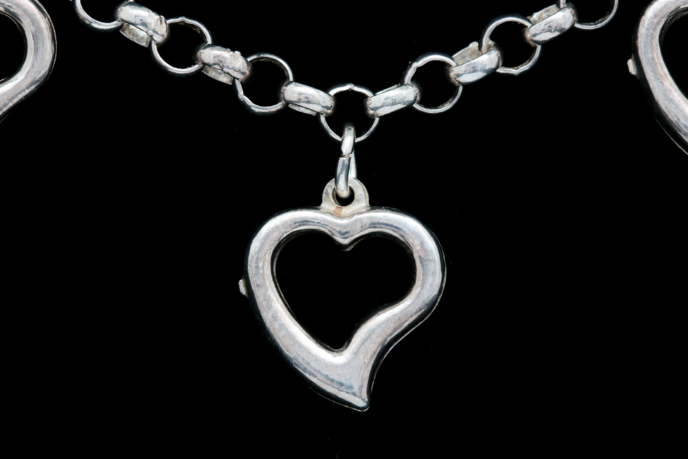Sterling Silver Heart Charm Necklace