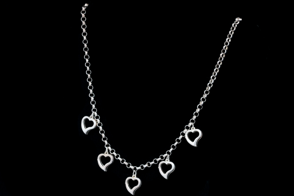 Sterling Silver Heart Charm Necklace