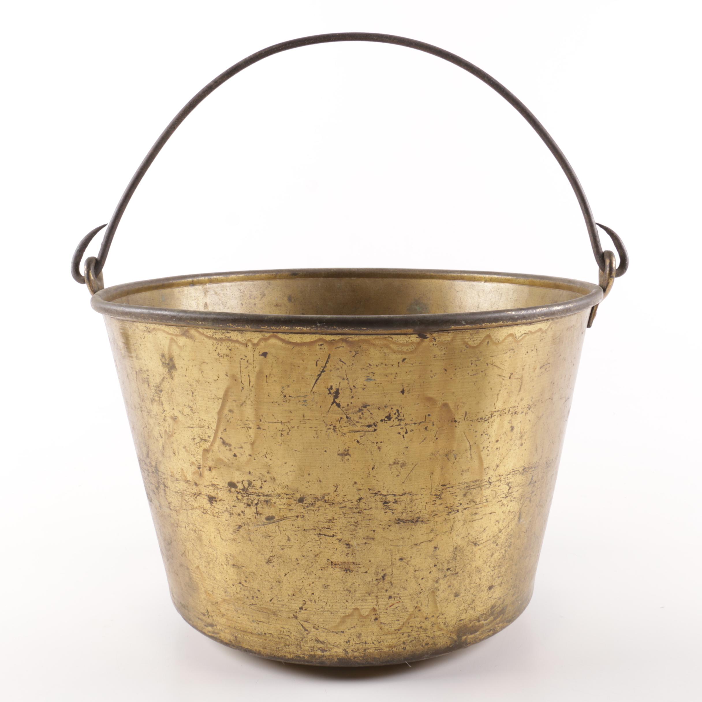 Vintage Brass Bucket