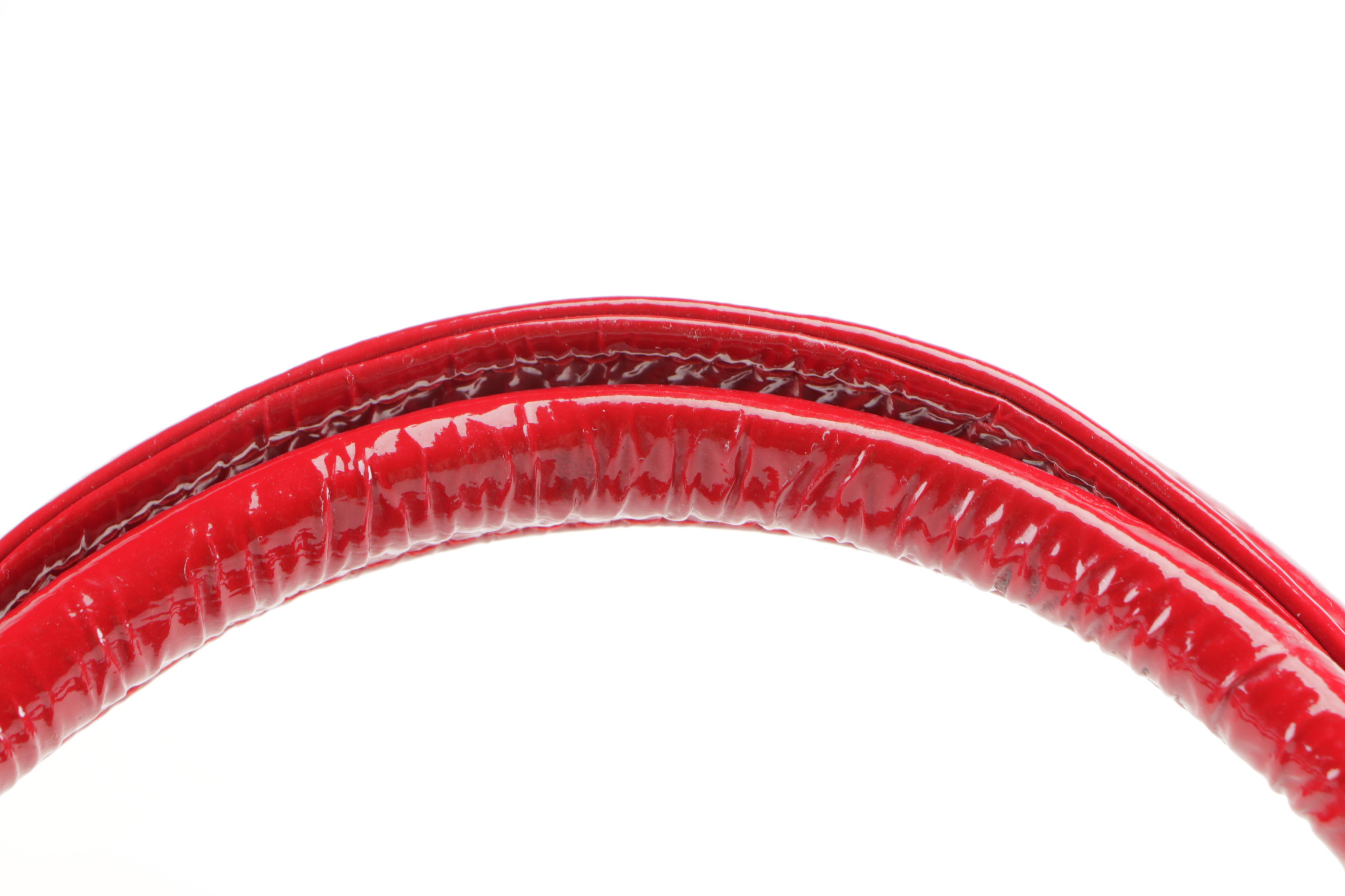 Christopher Augmon Red Coated Leather Handbag