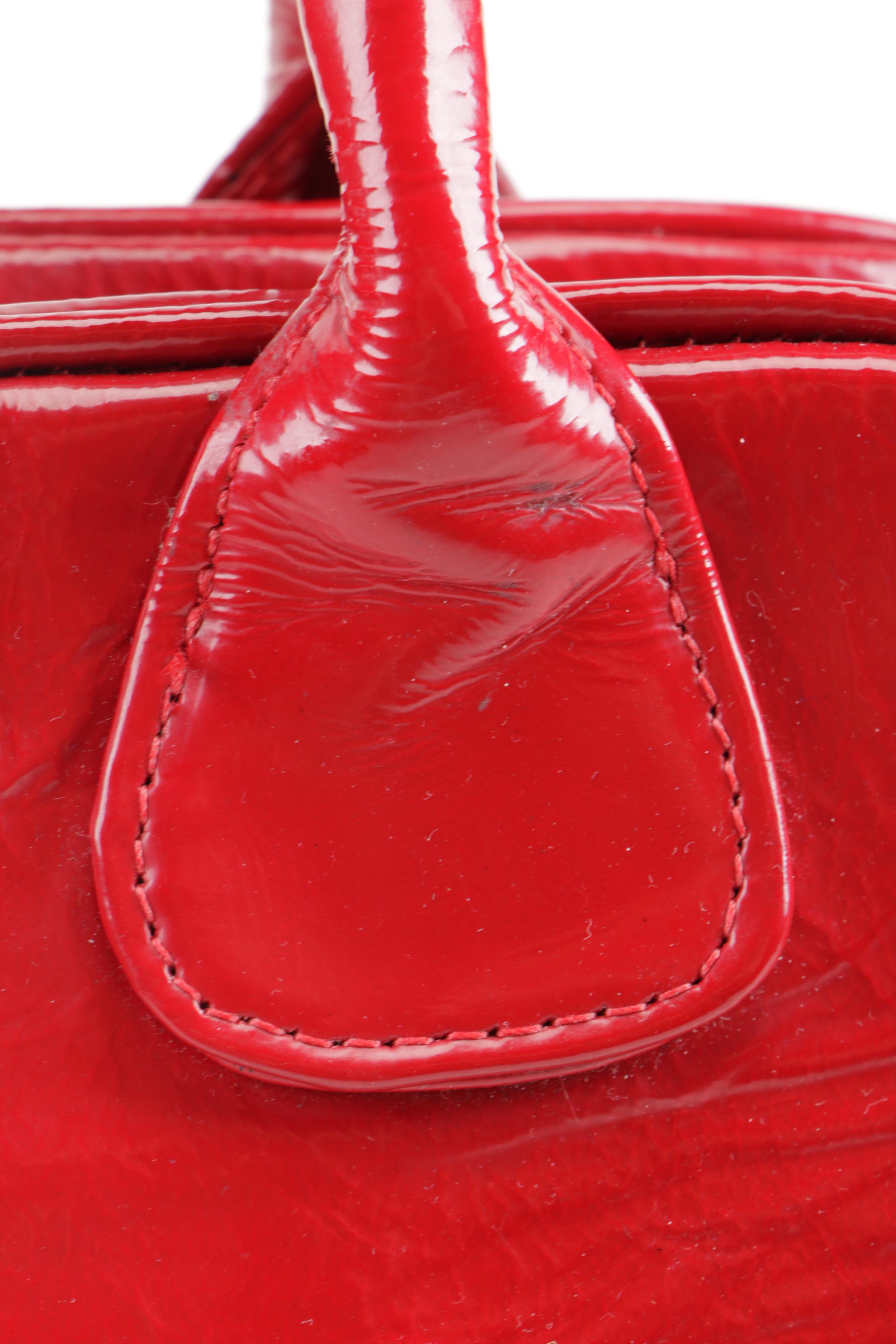 Christopher Augmon Red Coated Leather Handbag