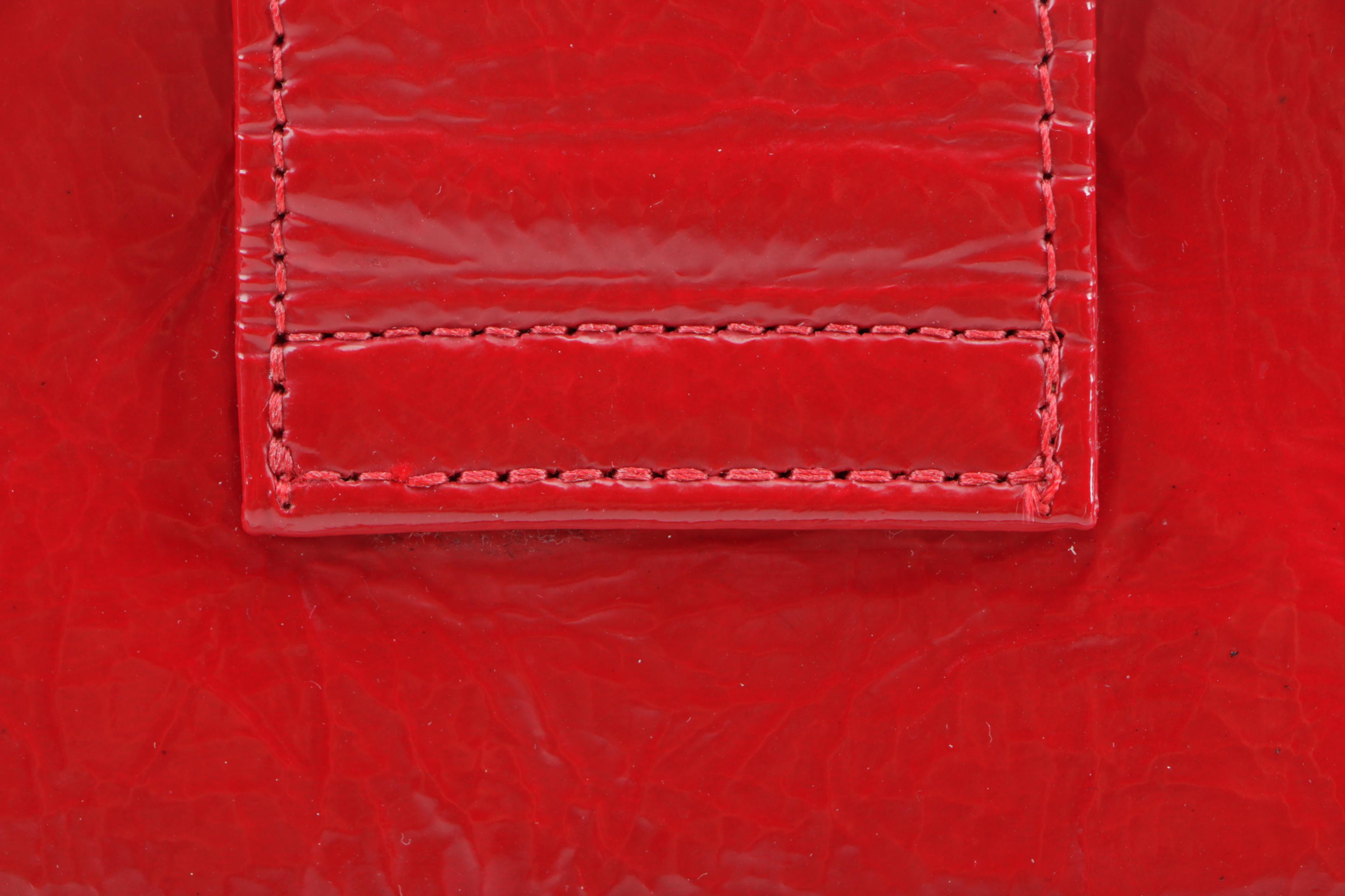 Christopher Augmon Red Coated Leather Handbag
