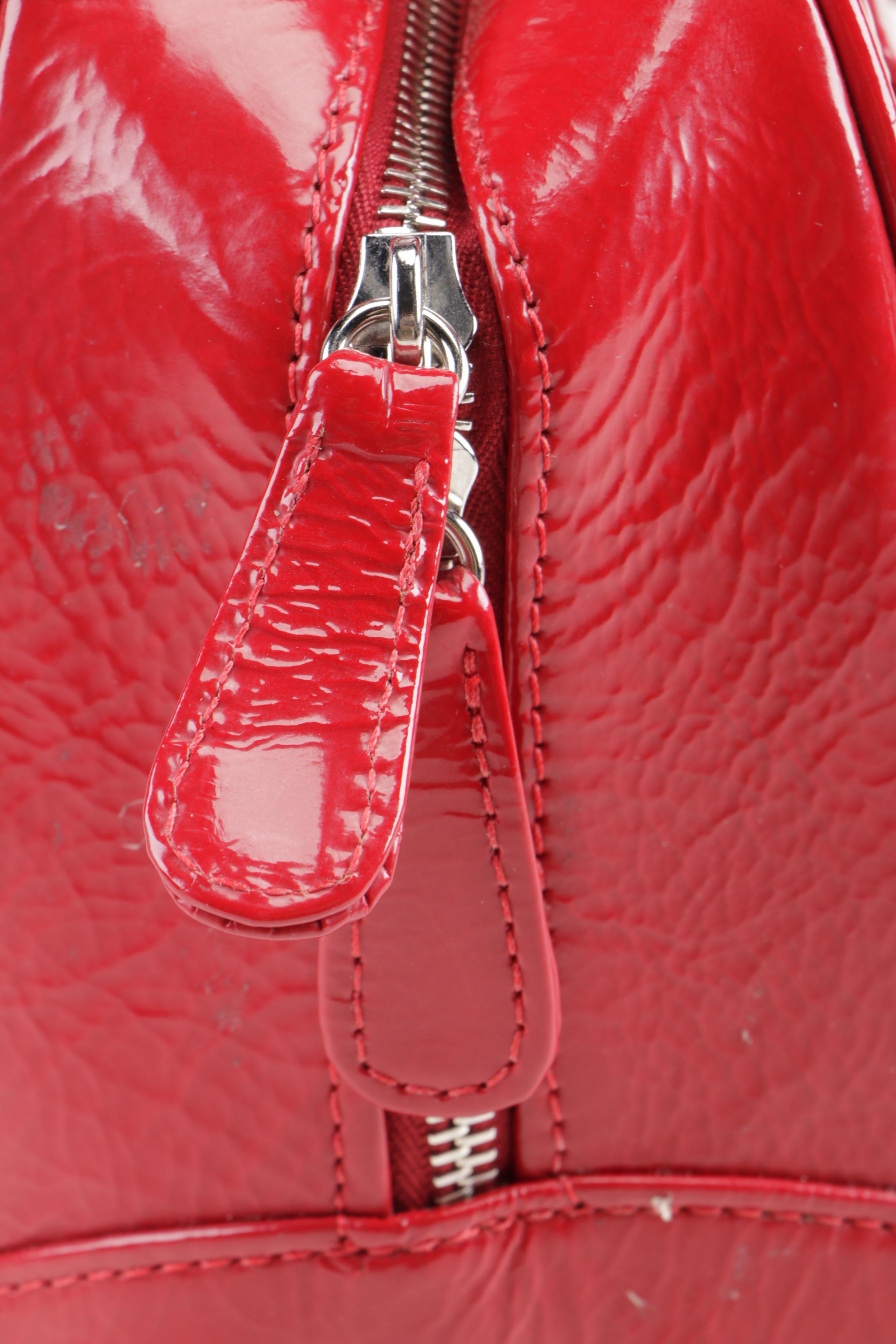 Christopher Augmon Red Coated Leather Handbag