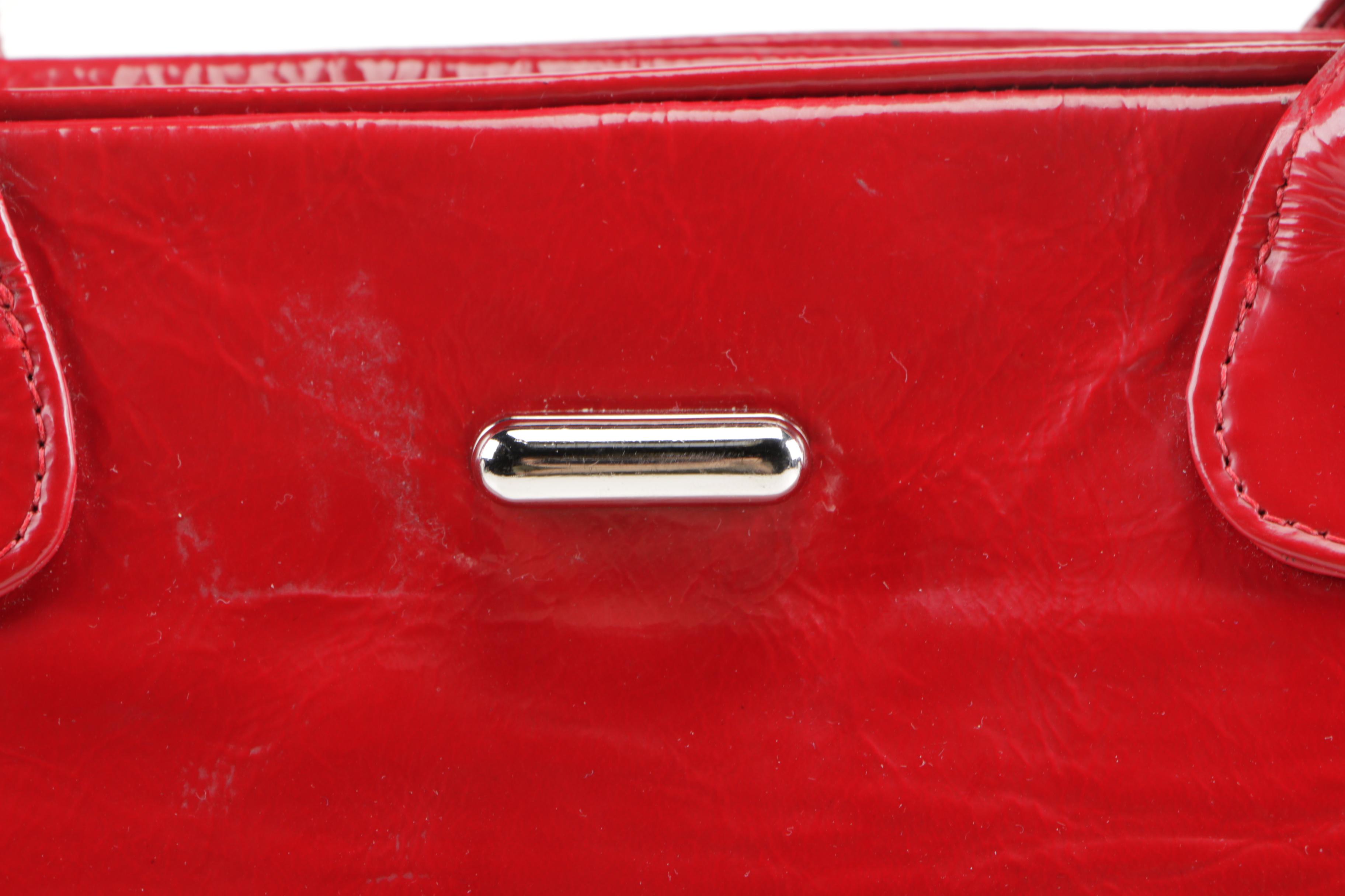 Christopher Augmon Red Coated Leather Handbag