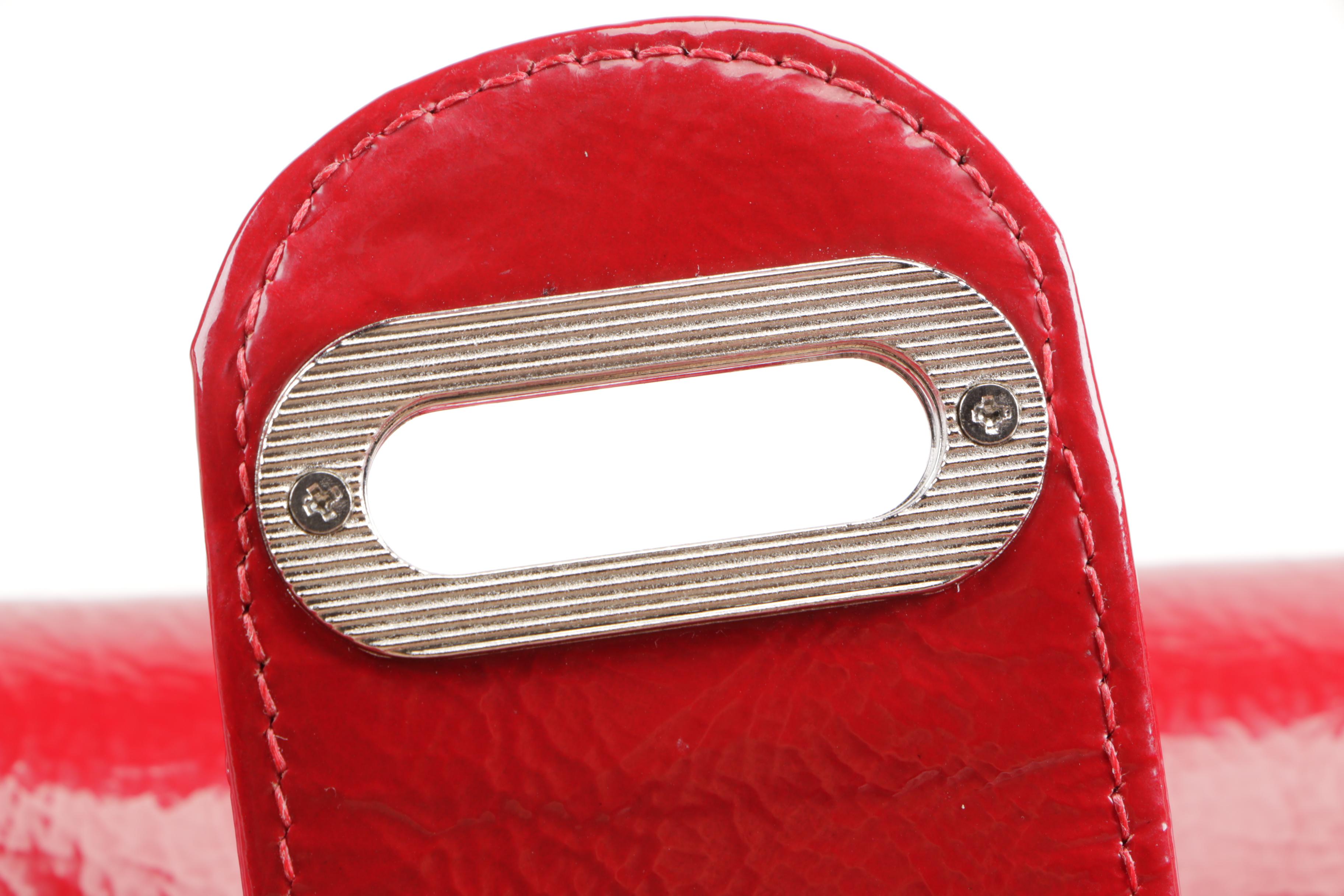 Christopher Augmon Red Coated Leather Handbag