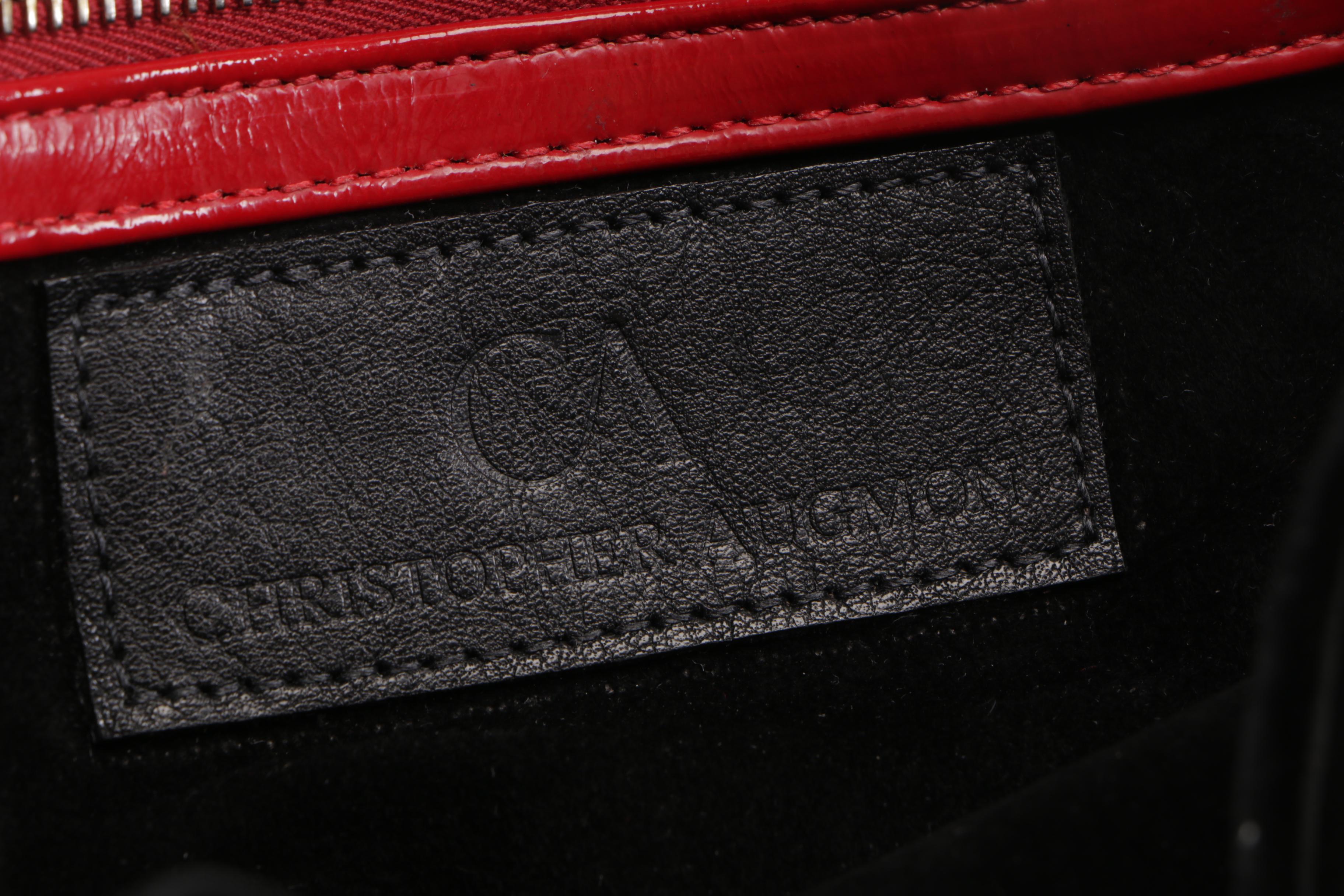 Christopher Augmon Red Coated Leather Handbag