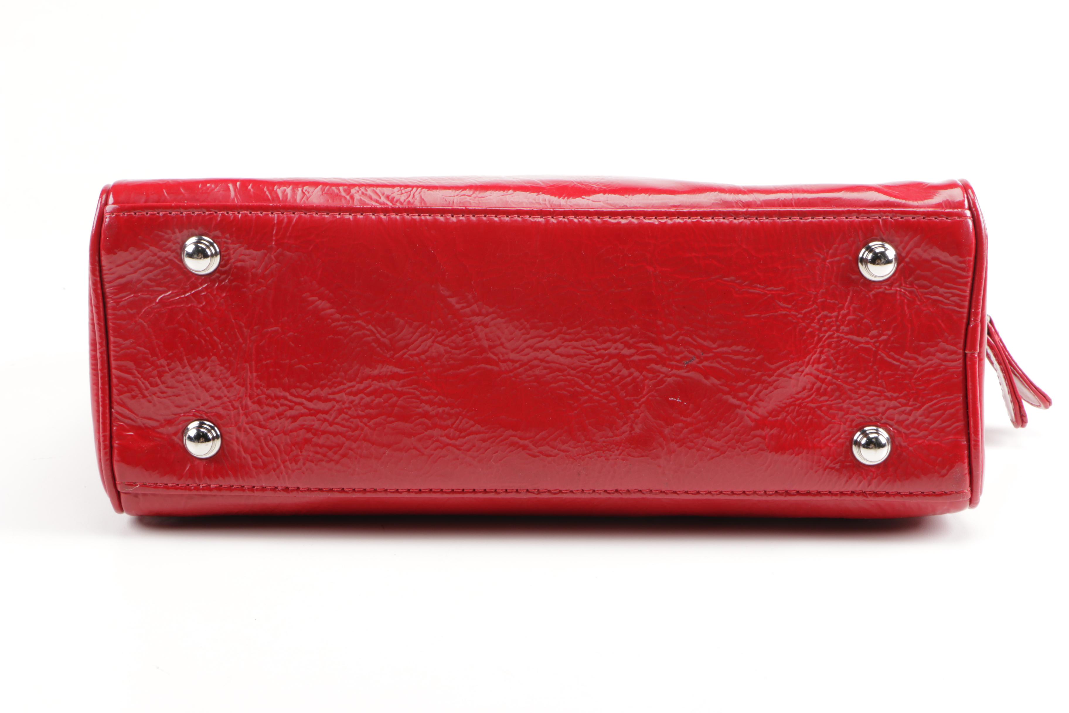 Christopher Augmon Red Coated Leather Handbag