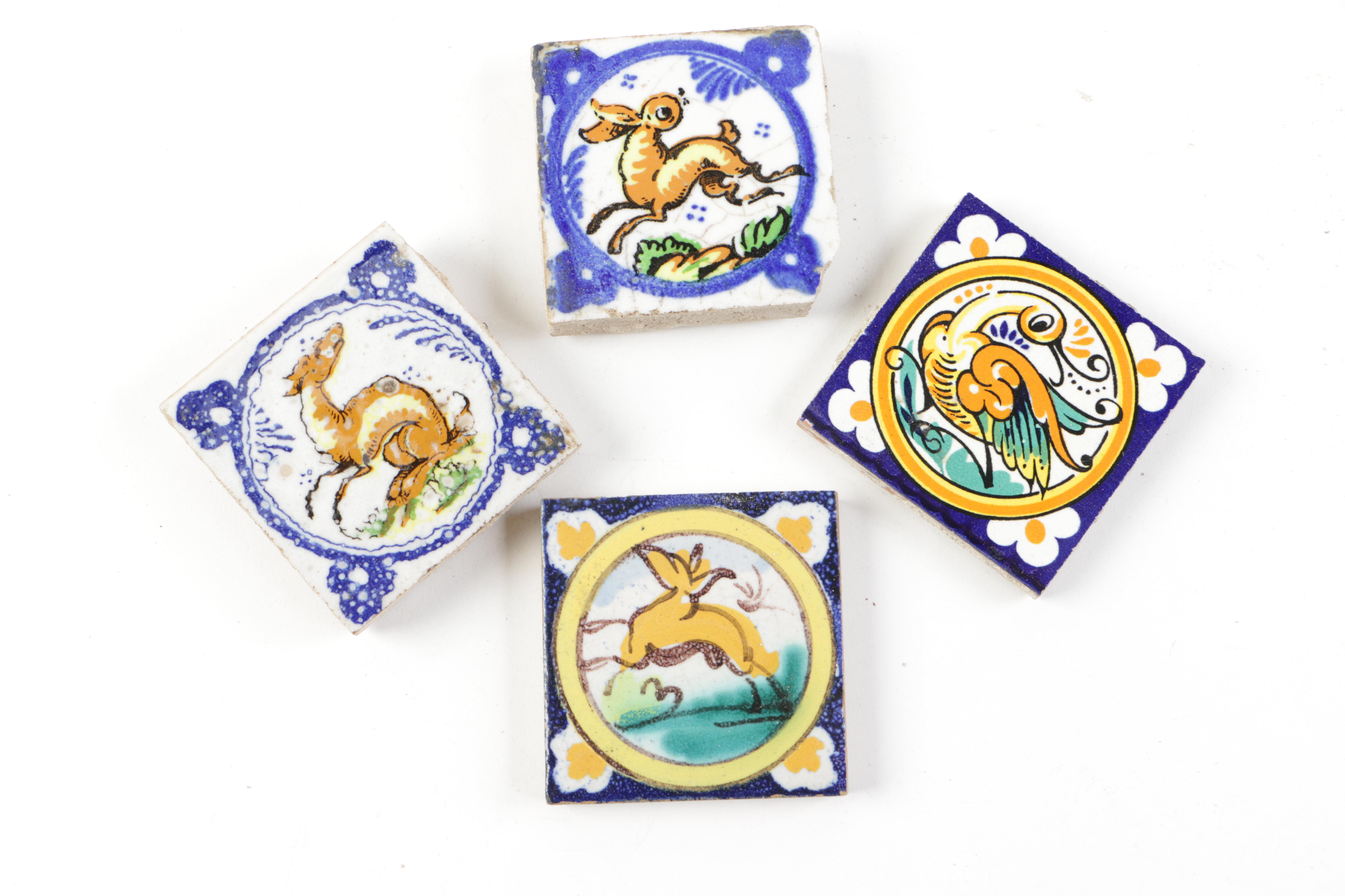 Collection of Hand-Painted Spanish Ceramic Tiles