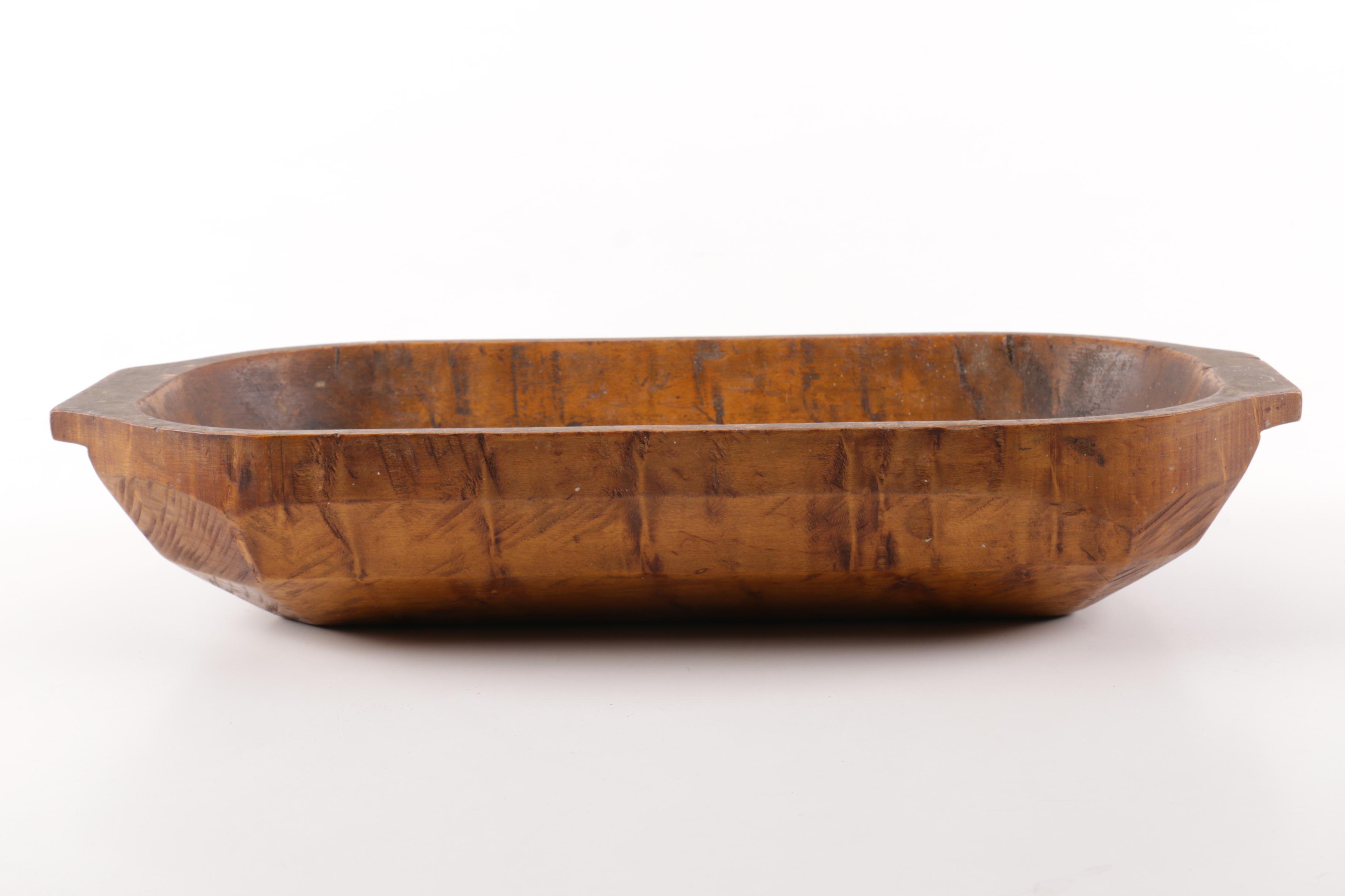 Dough Trencher Bowl in Figured Maple