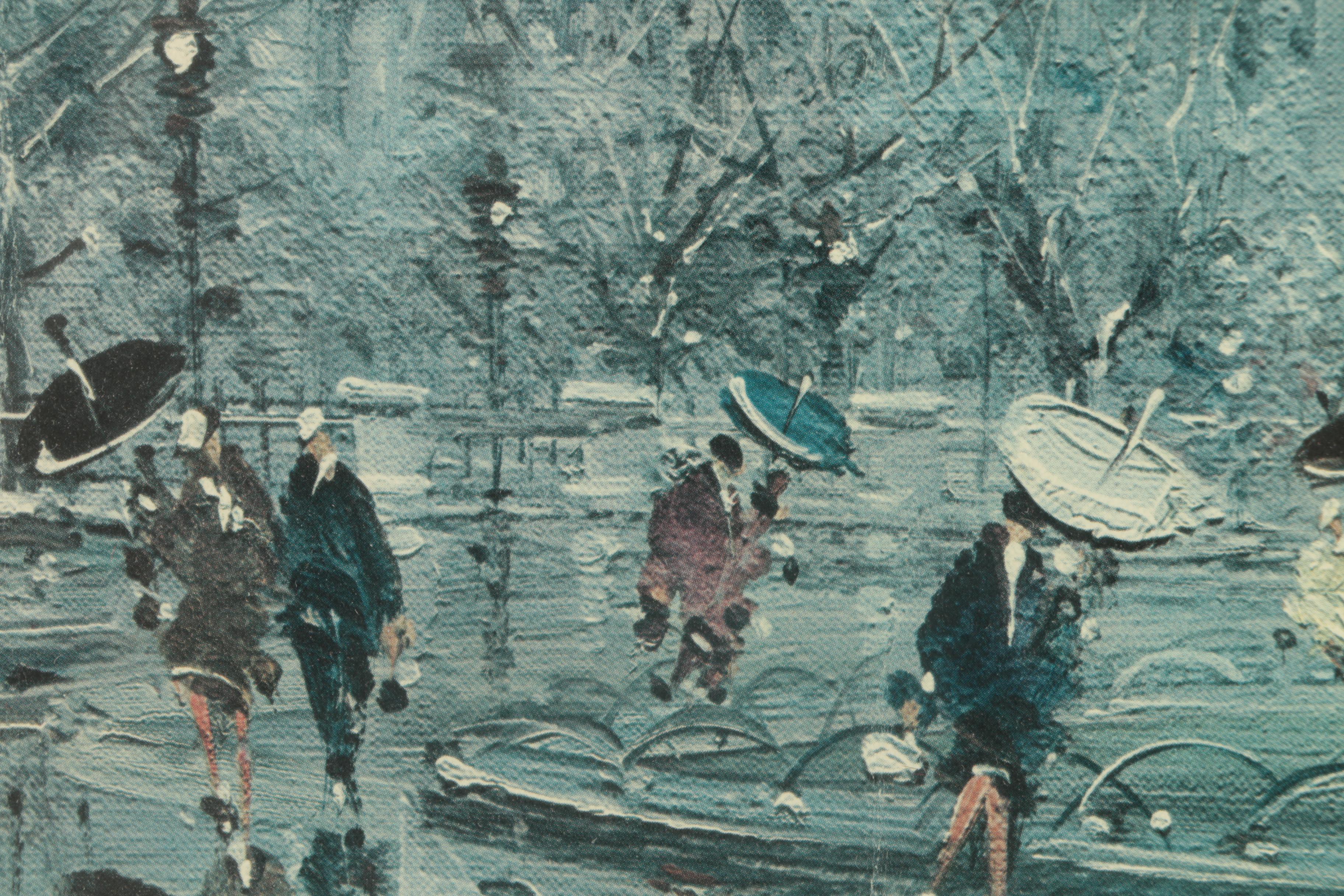 Offset Lithograph After Maurice Legendre "Notre Dame Et Le Square Viviani"