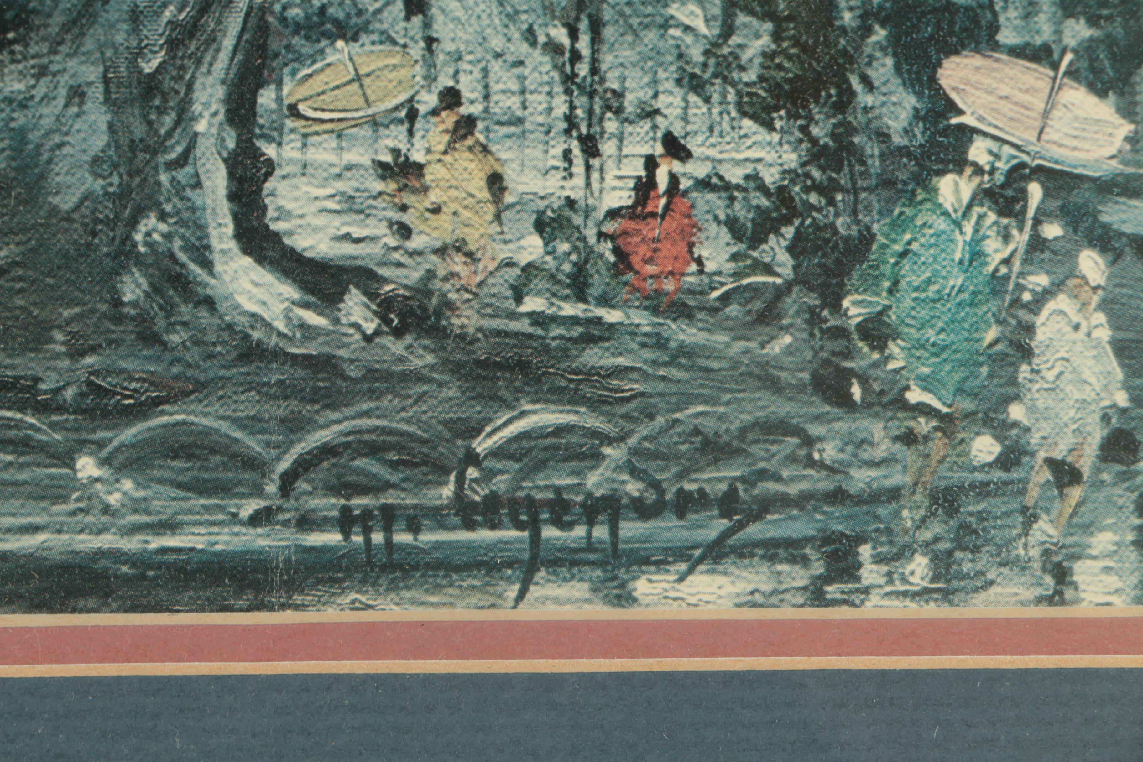 Offset Lithograph After Maurice Legendre "Notre Dame Et Le Square Viviani"