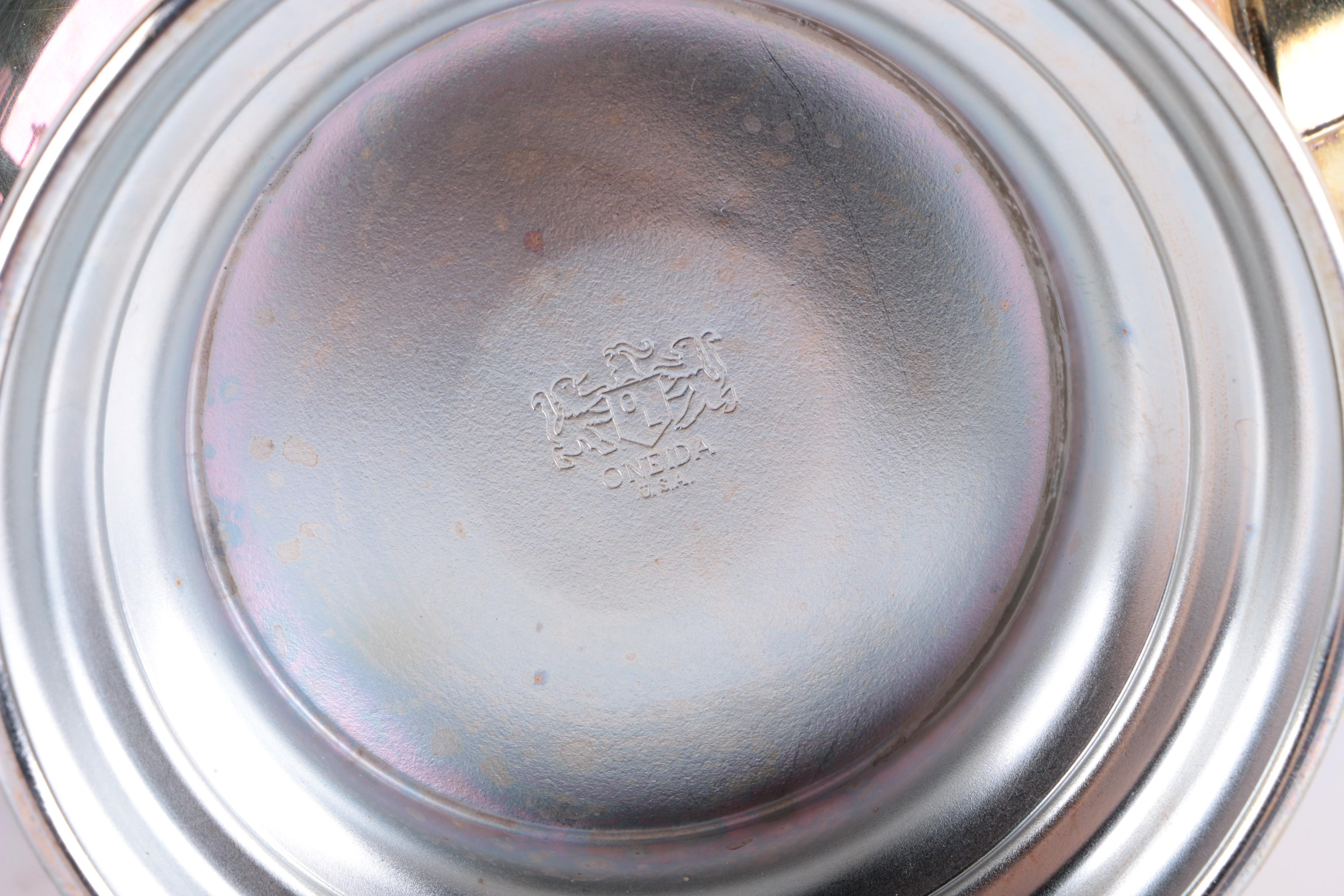 Oneida Silver Plate Coffee Pot and Assorted Silver Plate Items