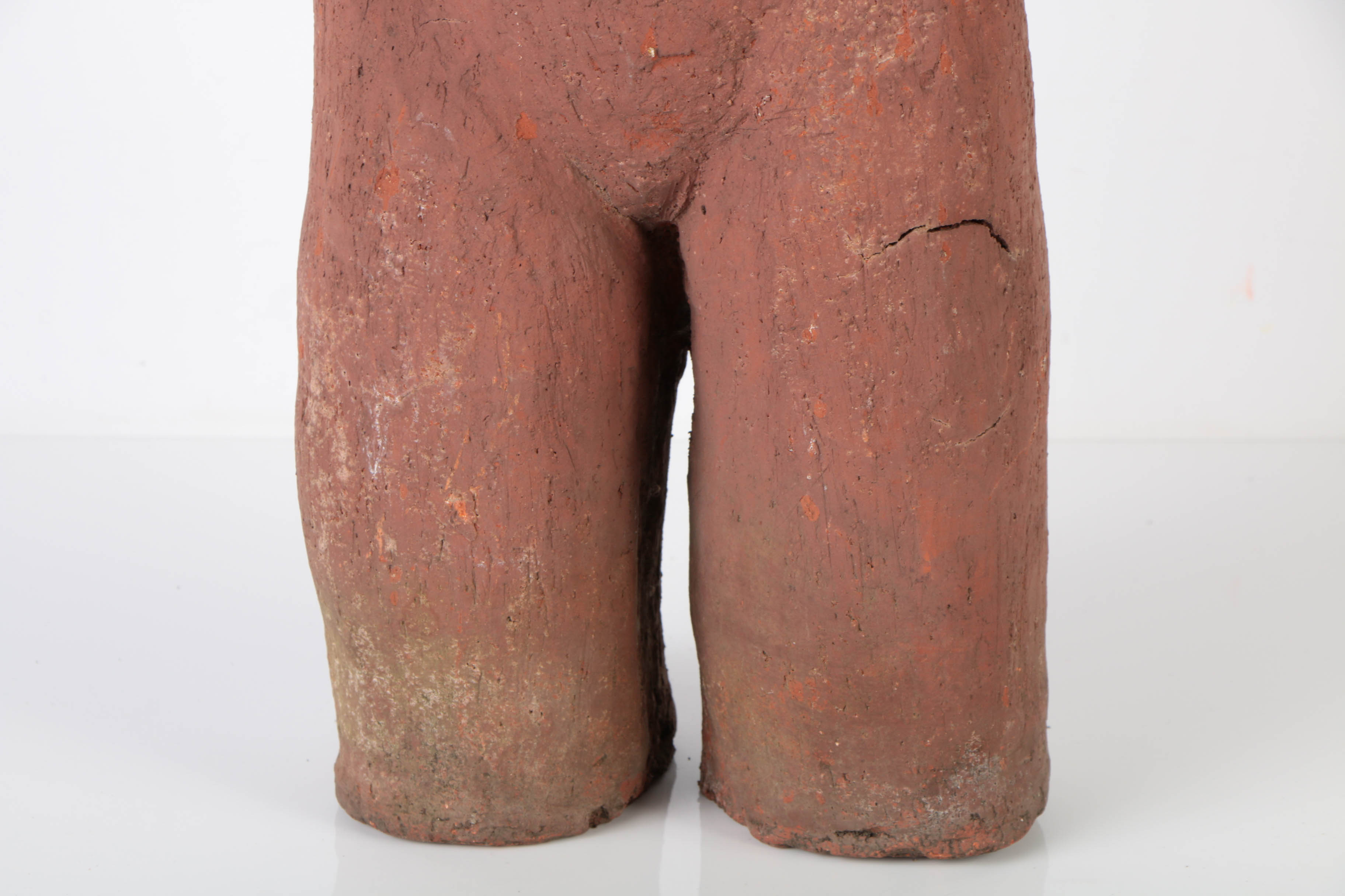 Clay Sculpture of Nude Female Torso