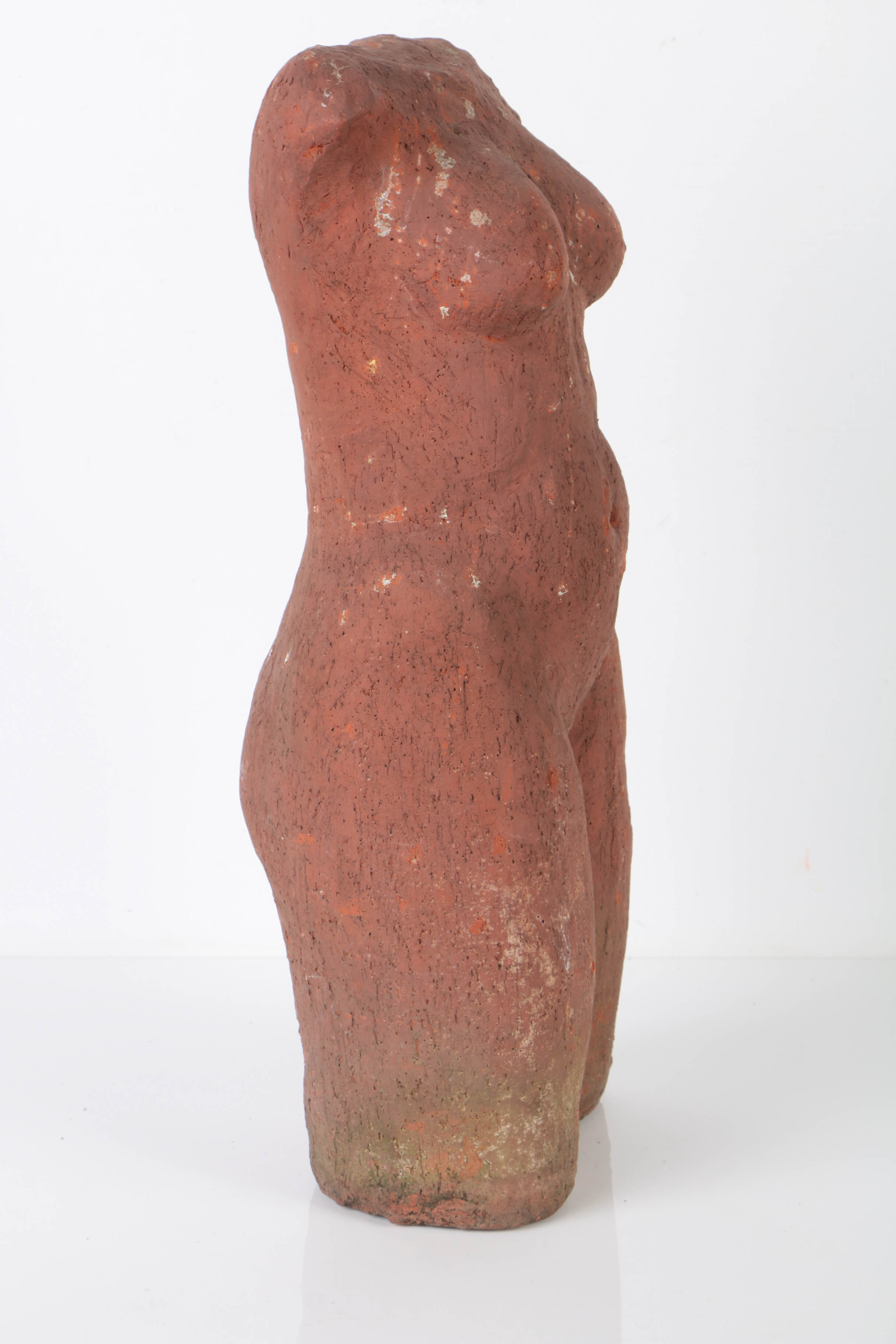 Clay Sculpture of Nude Female Torso