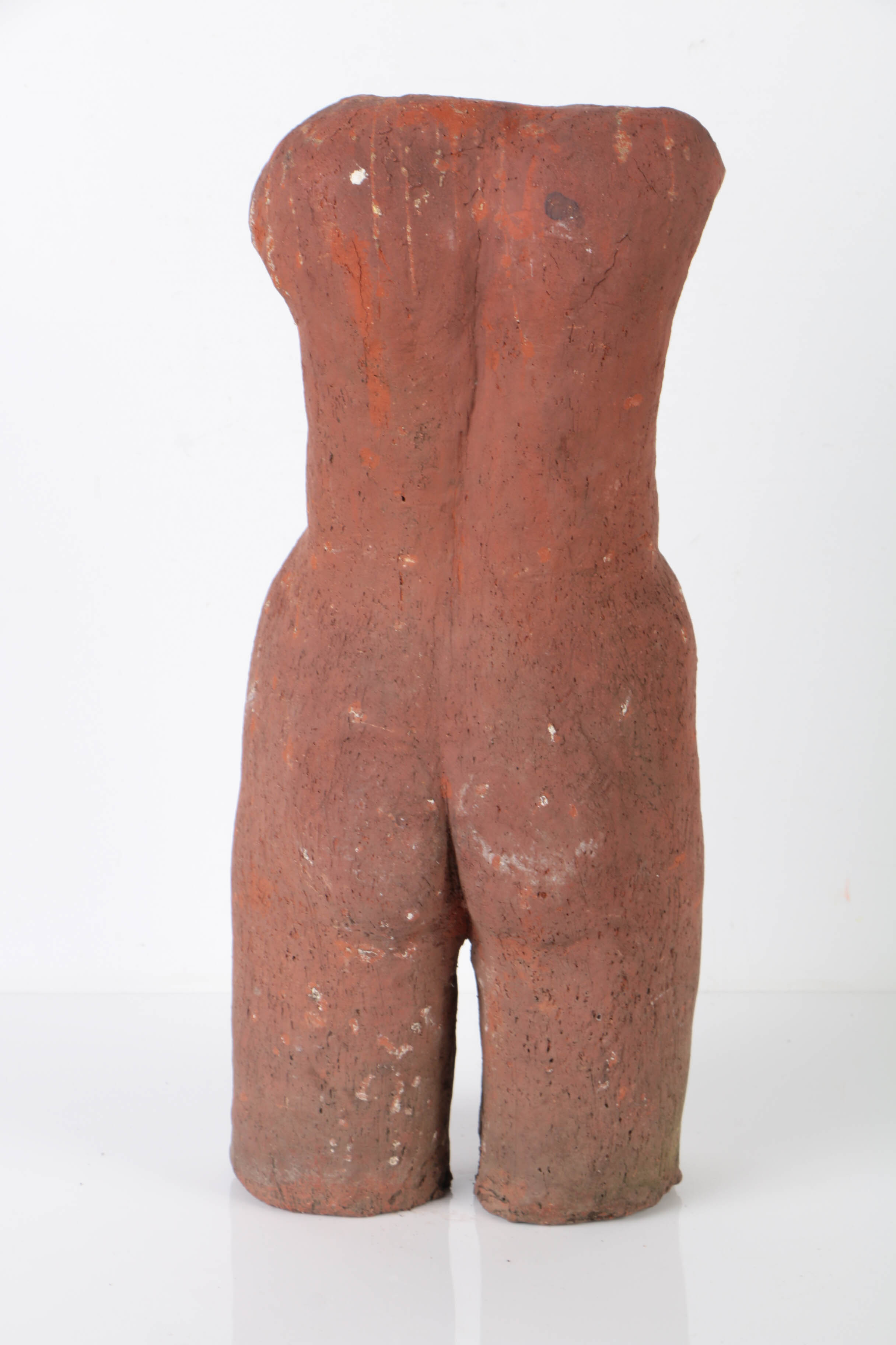 Clay Sculpture of Nude Female Torso
