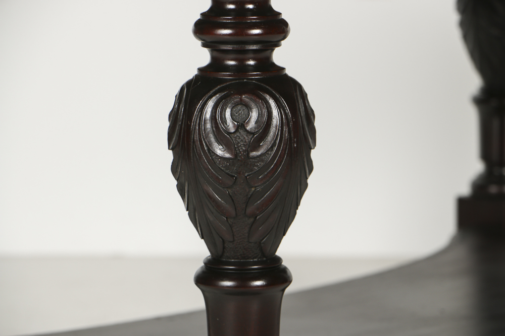 Early 20th Century Mahogany Carved Library Table