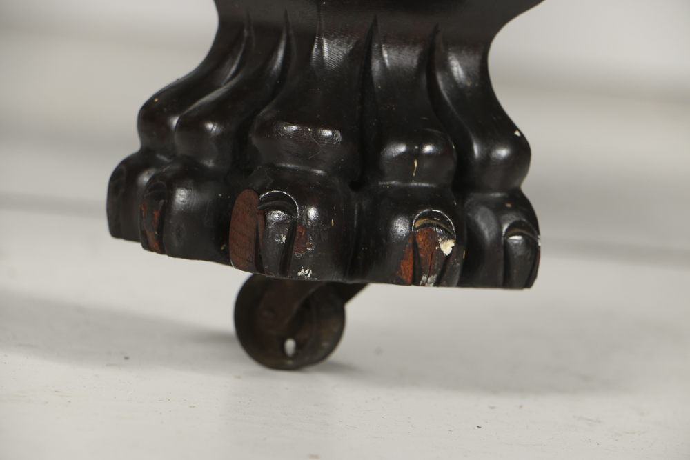 Early 20th Century Mahogany Carved Library Table