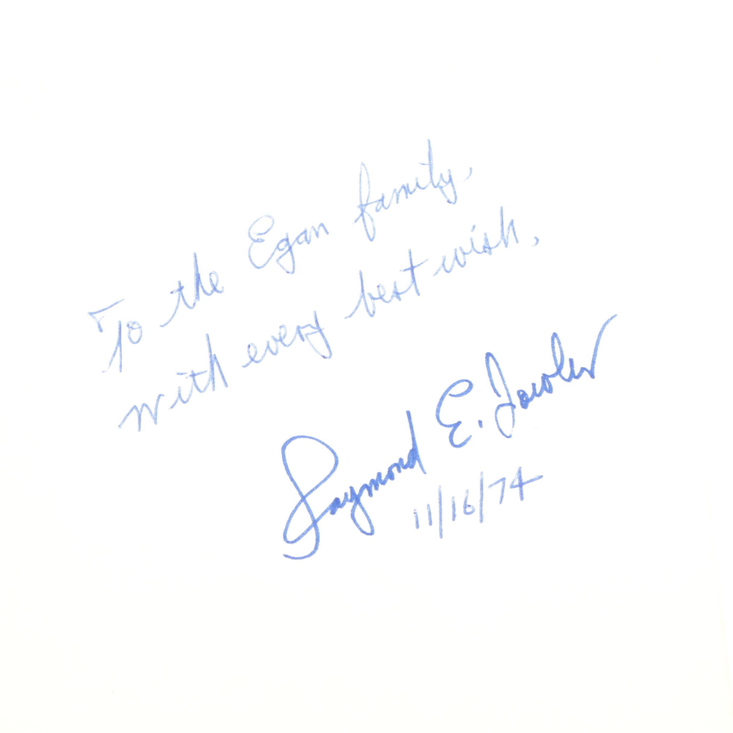 1974 Signed First Edition "UFOs: Interplanetary Visitors" by Raymond E. Fowler