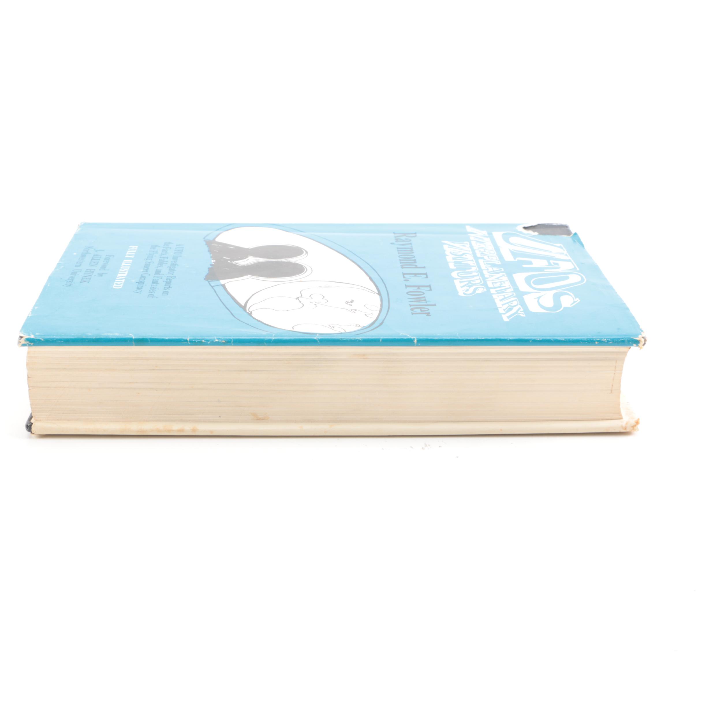 1974 Signed First Edition "UFOs: Interplanetary Visitors" by Raymond E. Fowler