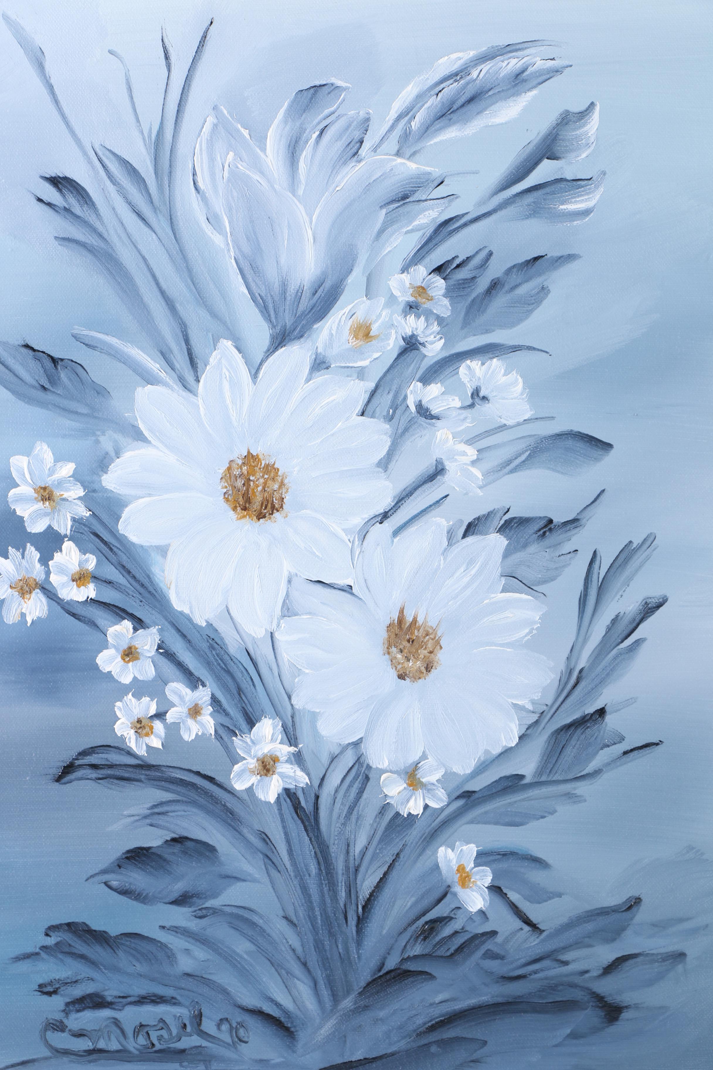 C. Mosel Oil Painting of Floral Still Life