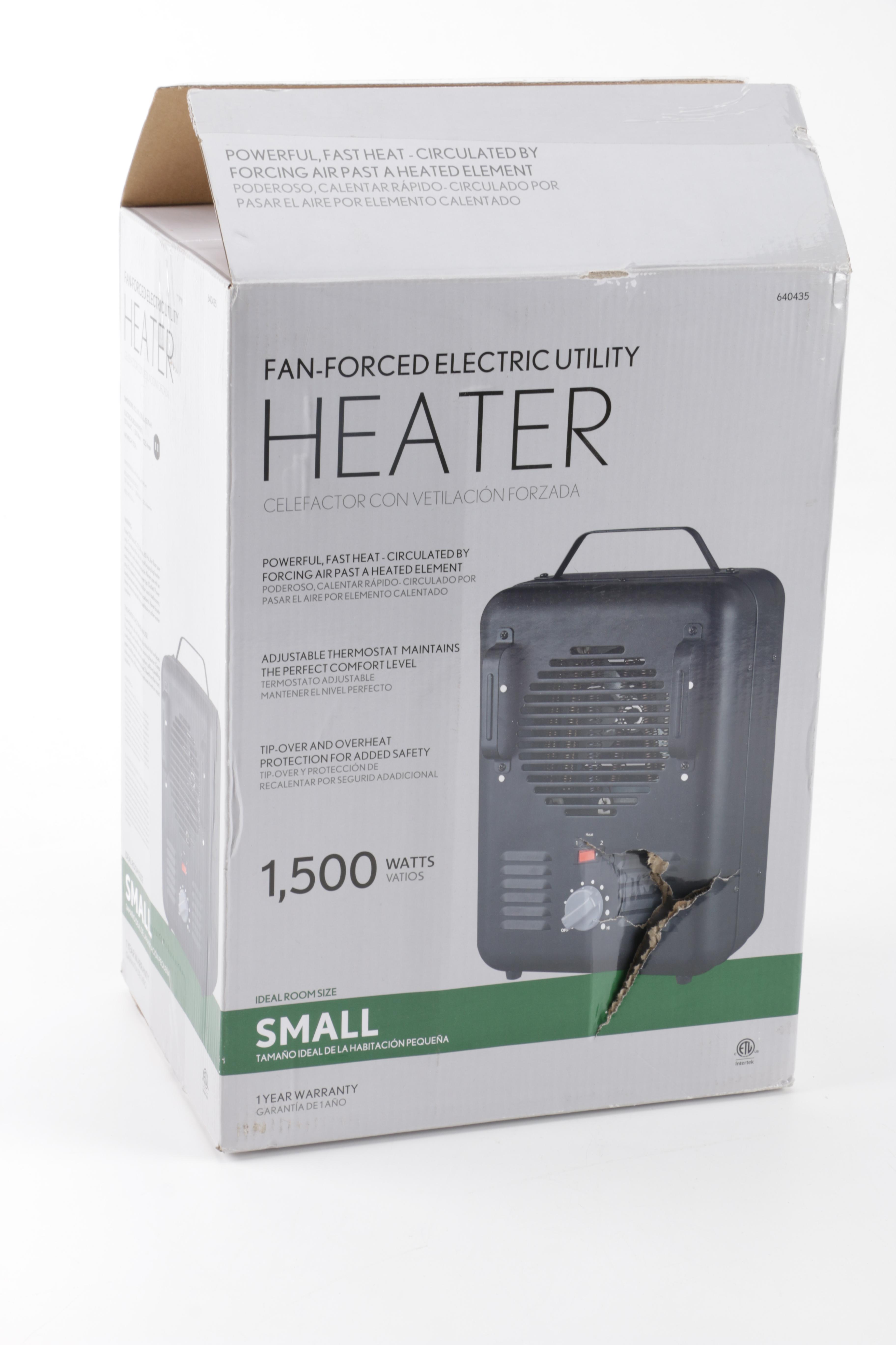 Intertek Fan-Forced Electric Utility Heater