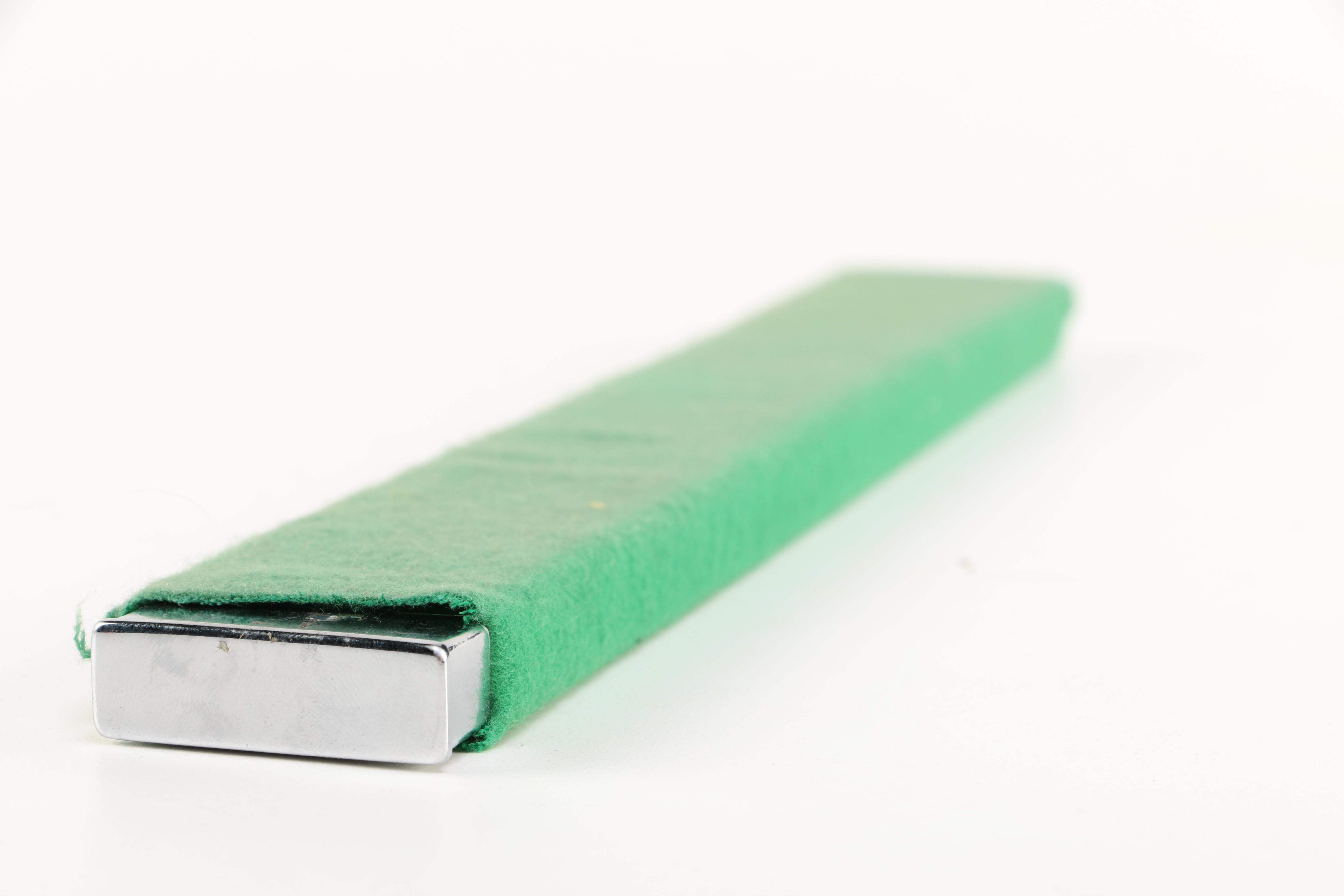 Vintage Stainless Steel Lighter Ruler With Felt Case