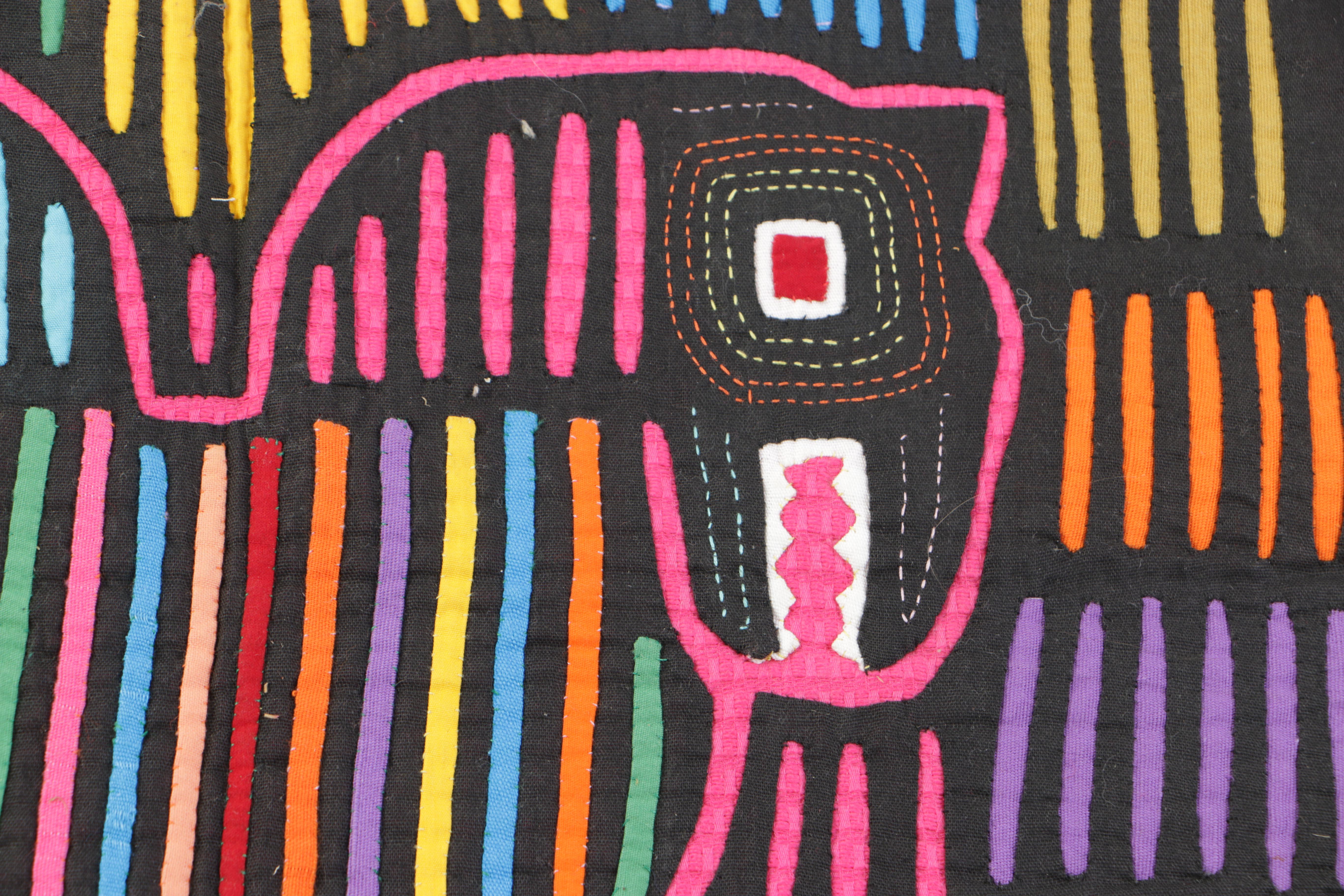 Vintage Textiles Including "Log Cabin" Lap Quilt Piece